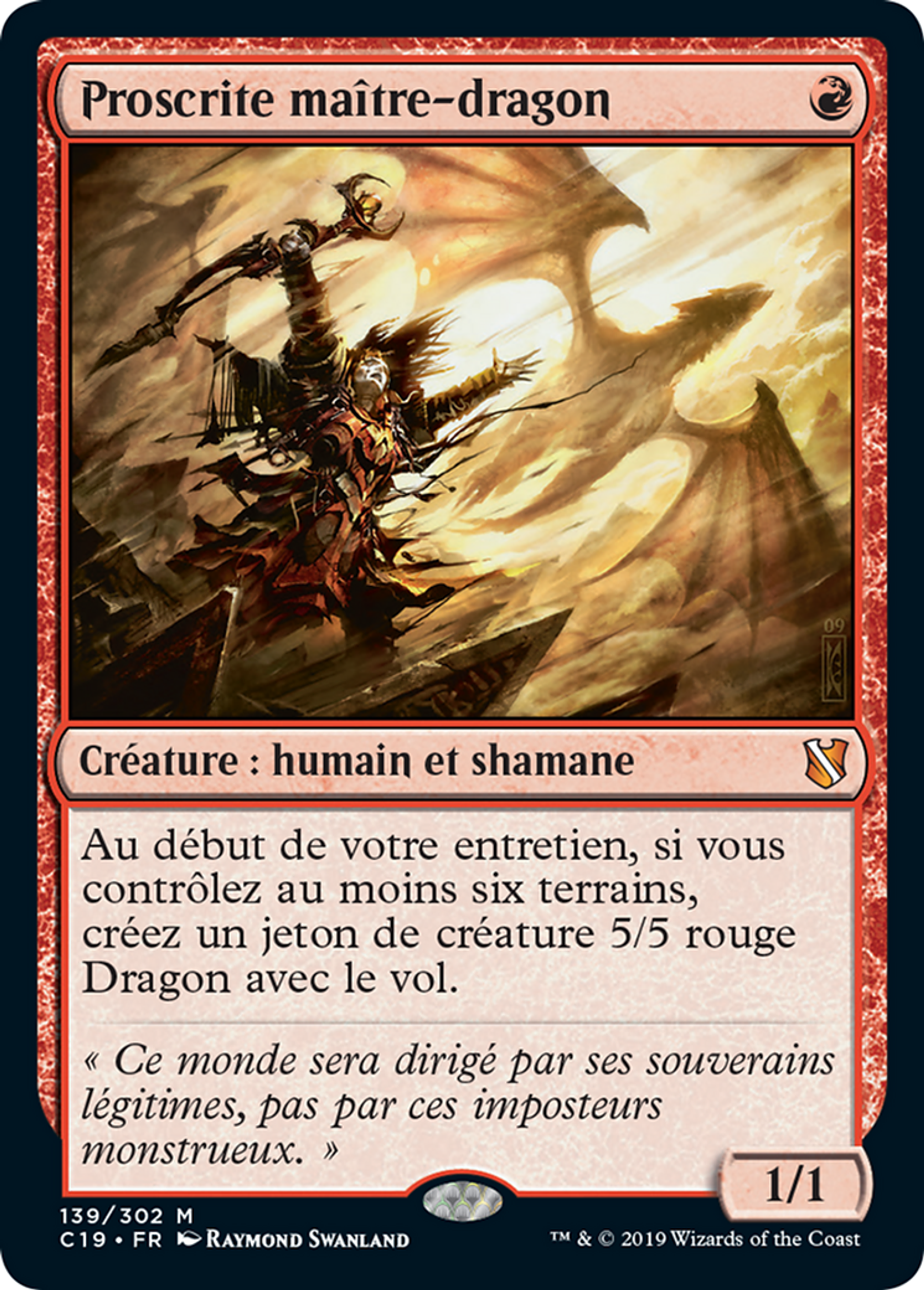 Proscrite maître-dragon — Commander 2019 — Magic: The Gathering