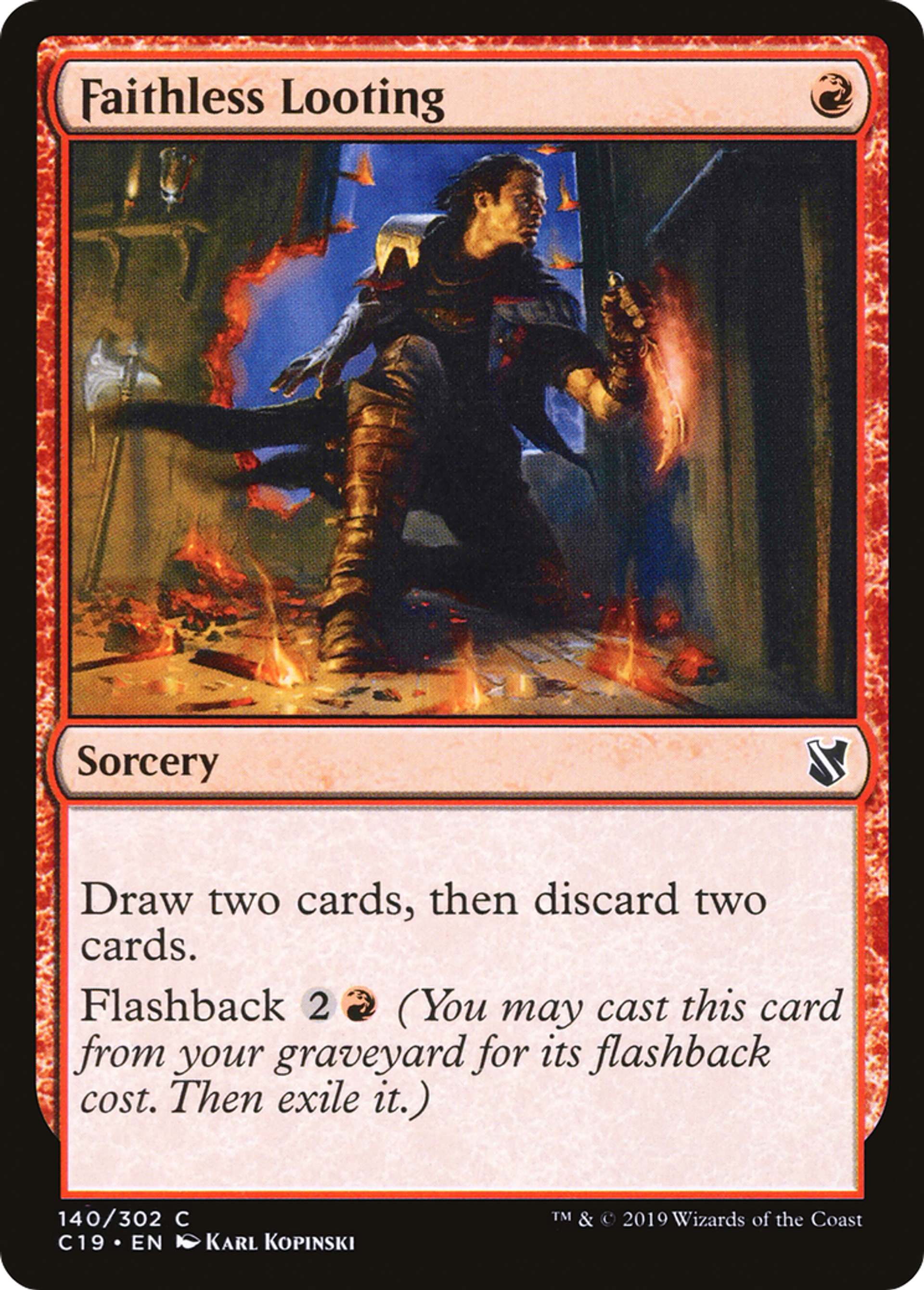 Faithless Looting — Commander 2019 — Magic: The Gathering
