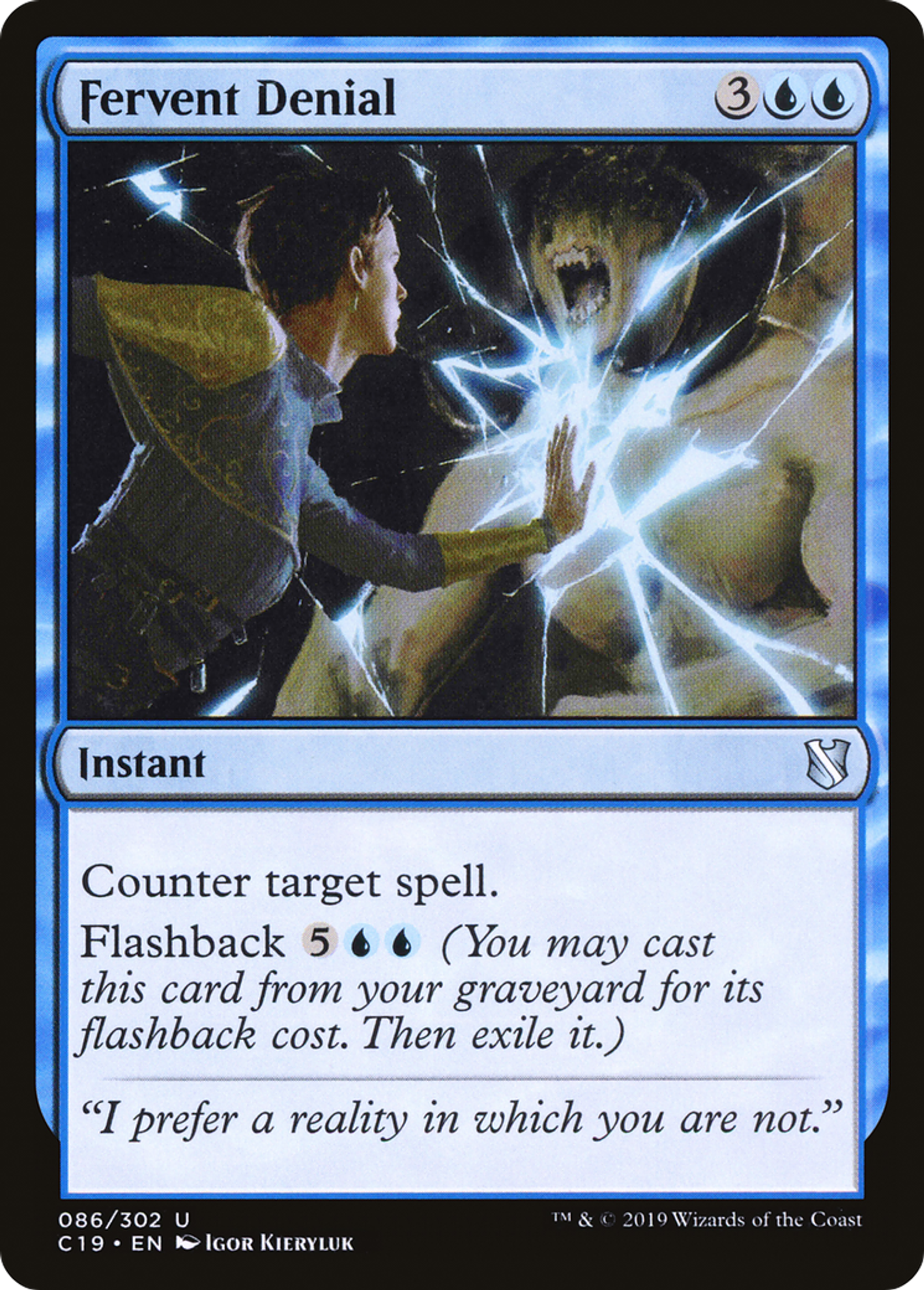 Fervent Denial — Commander 2019 — Magic: The Gathering