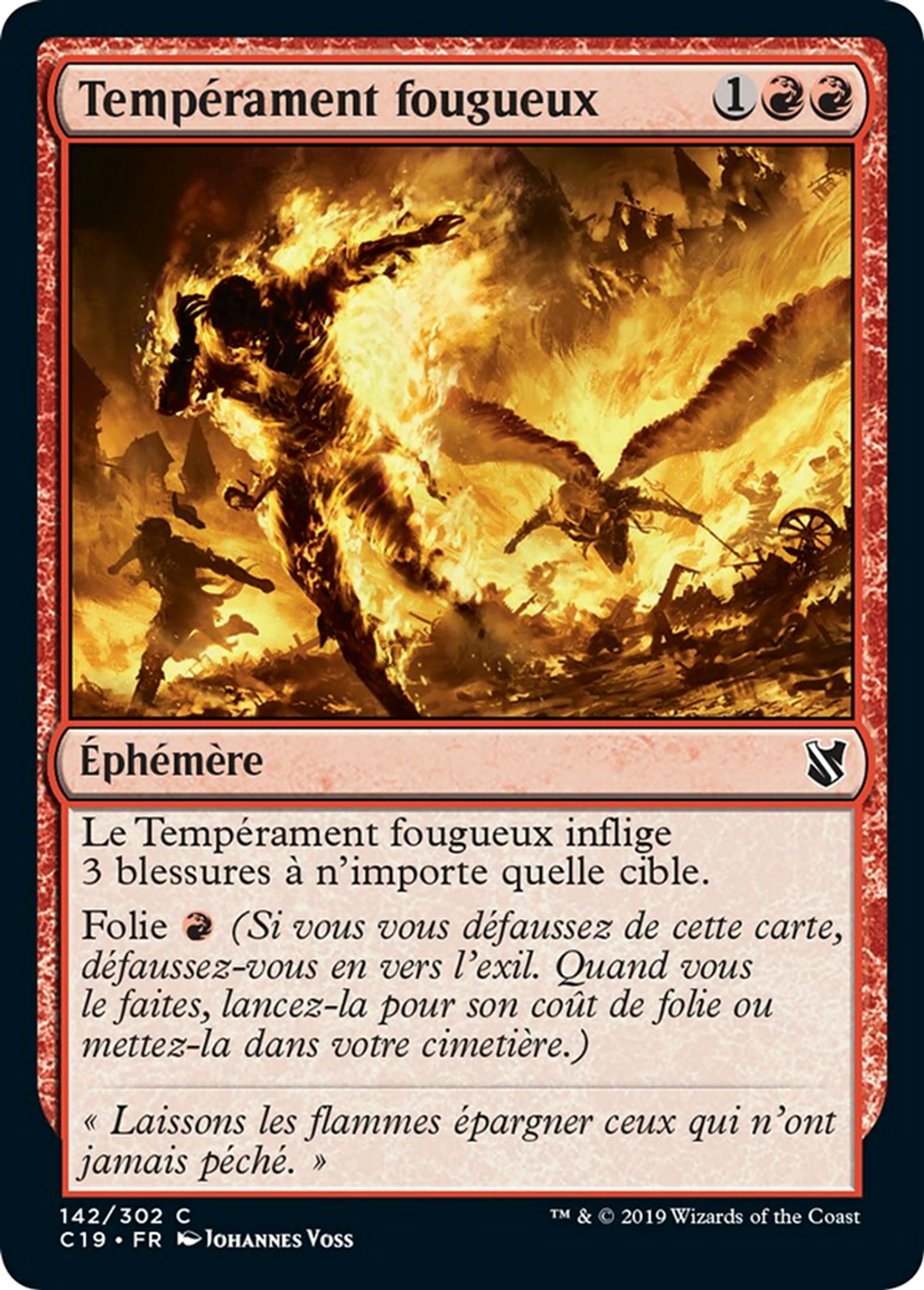 Tempérament fougueux — Commander 2019 — Magic: The Gathering