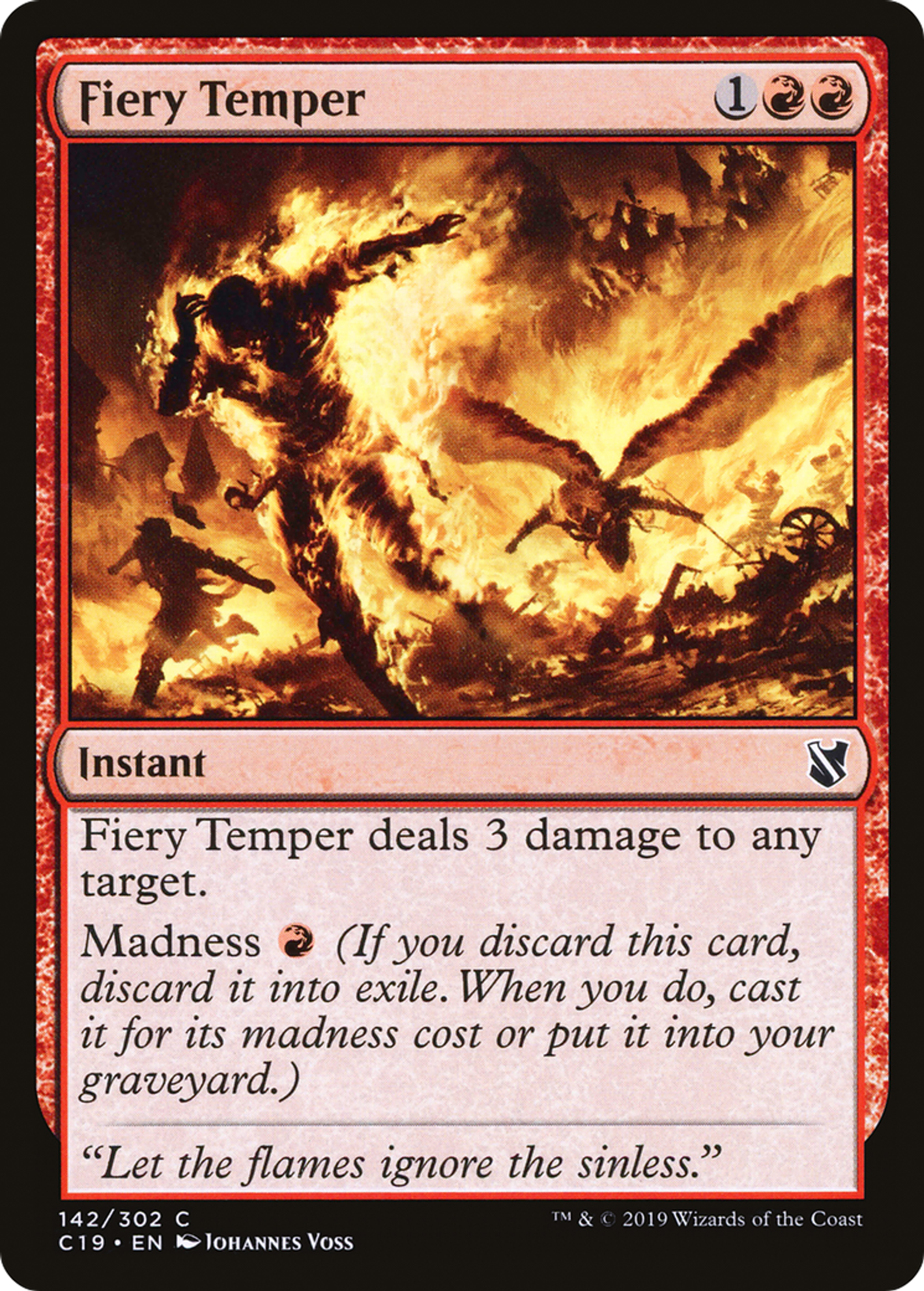 Fiery Temper — Commander 2019 — Magic: The Gathering