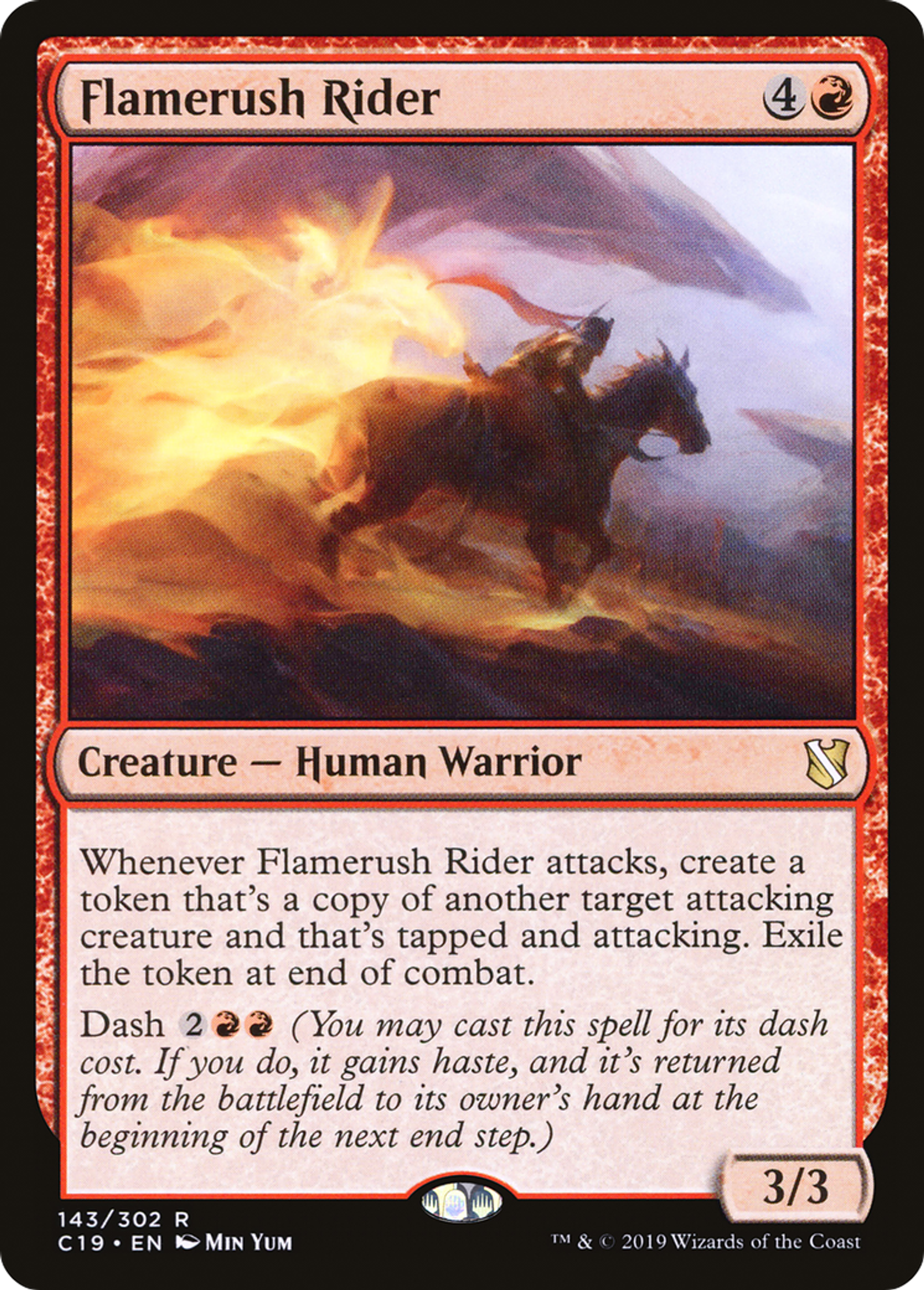 Flamerush Rider — Commander 2019 — Magic: The Gathering