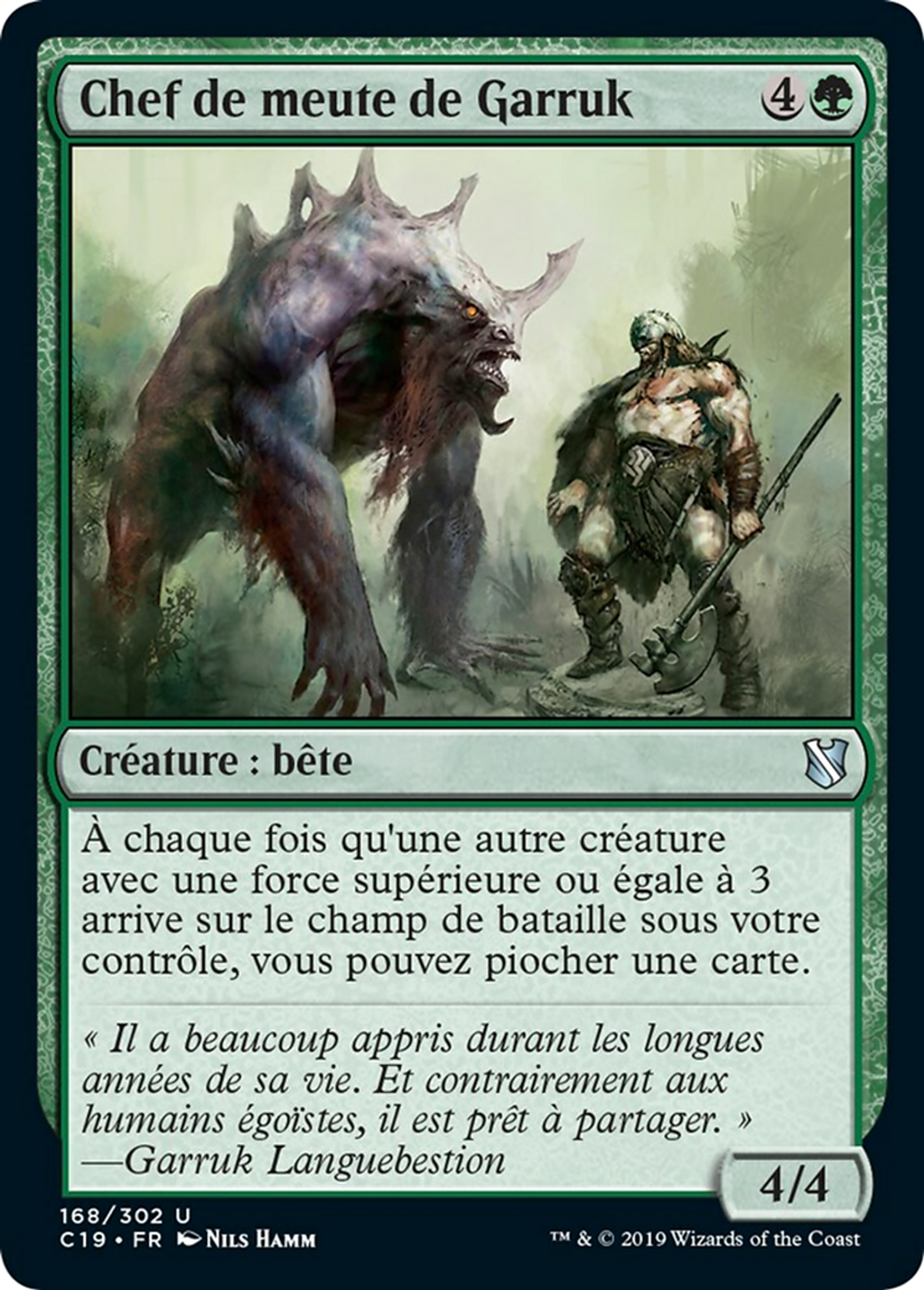 Chef de meute de Garruk — Commander 2019 — Magic: The Gathering
