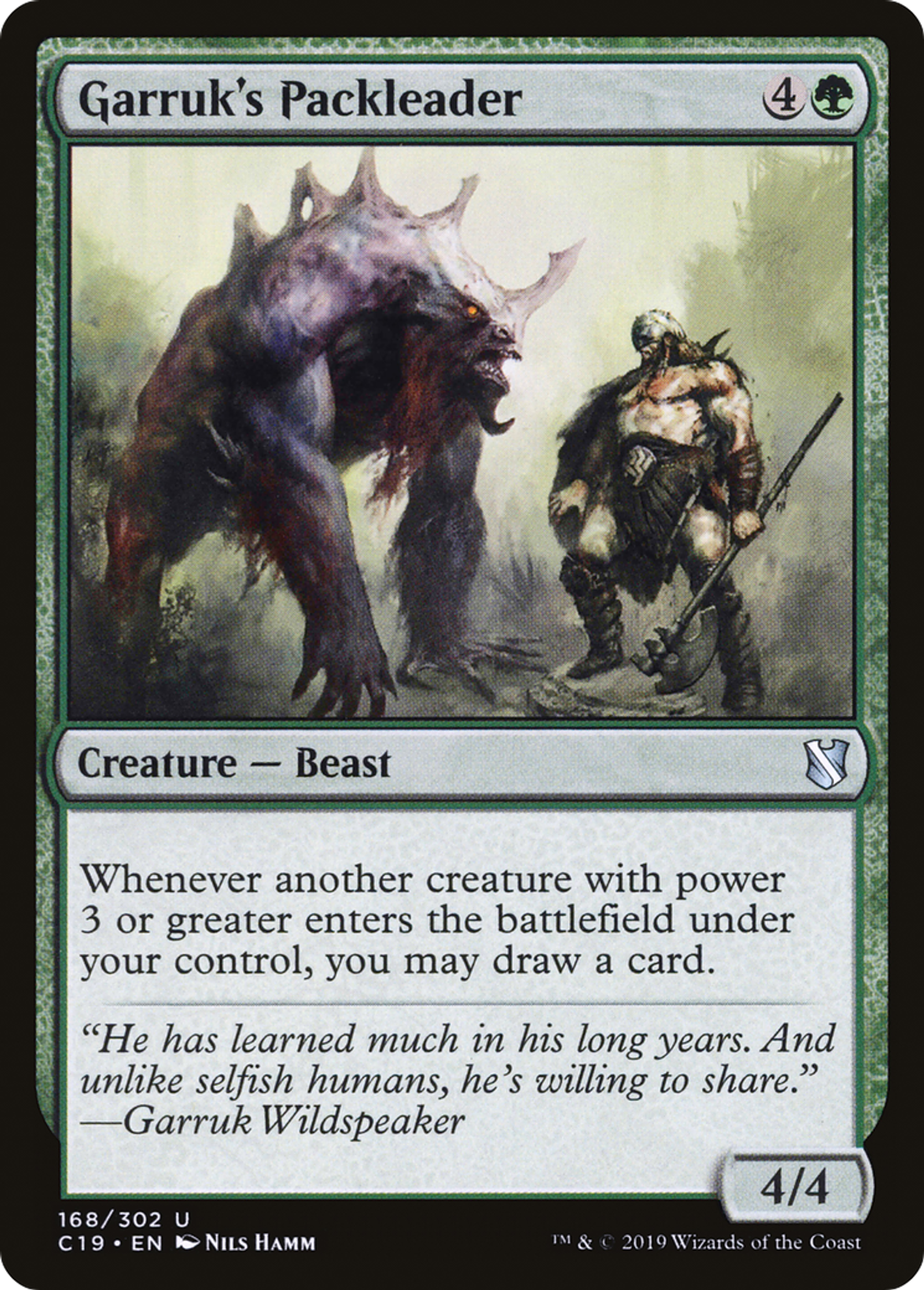 Garruk's Packleader — Commander 2019 — Magic: The Gathering