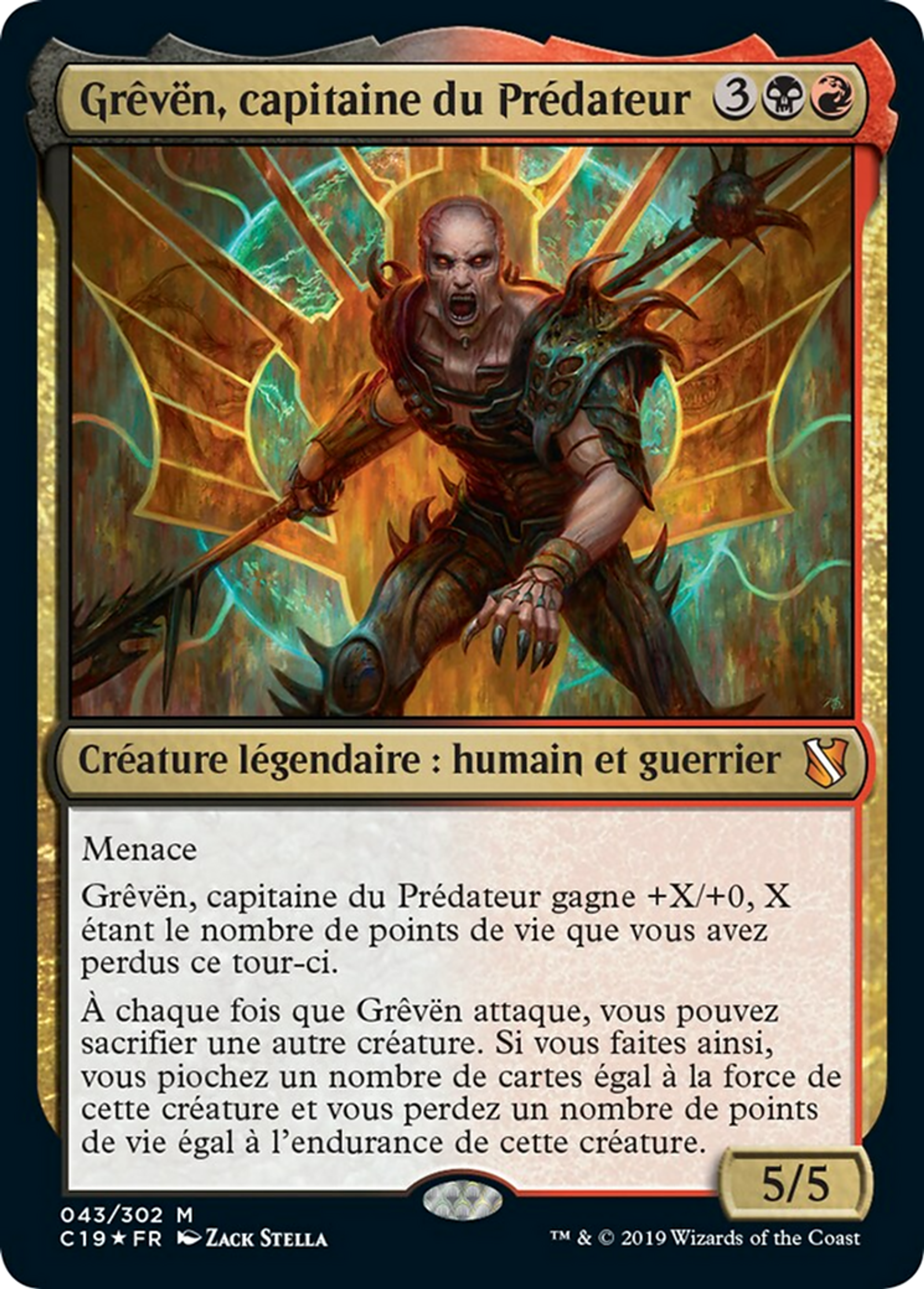 Grêvën, capitaine du Prédateur — Commander 2019 — Magic: The Gathering