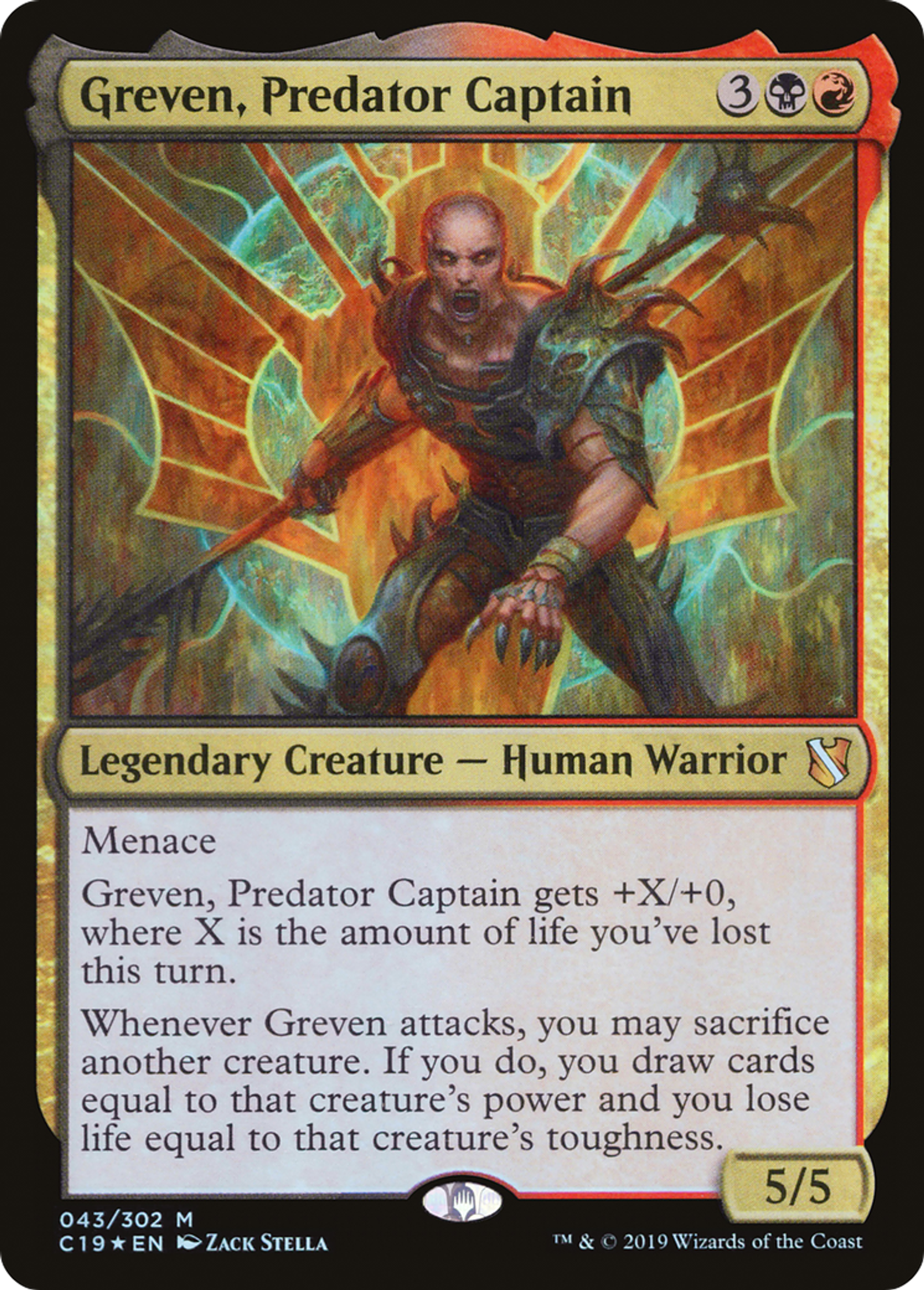 Greven, Predator Captain — Commander 2019 — Magic: The Gathering