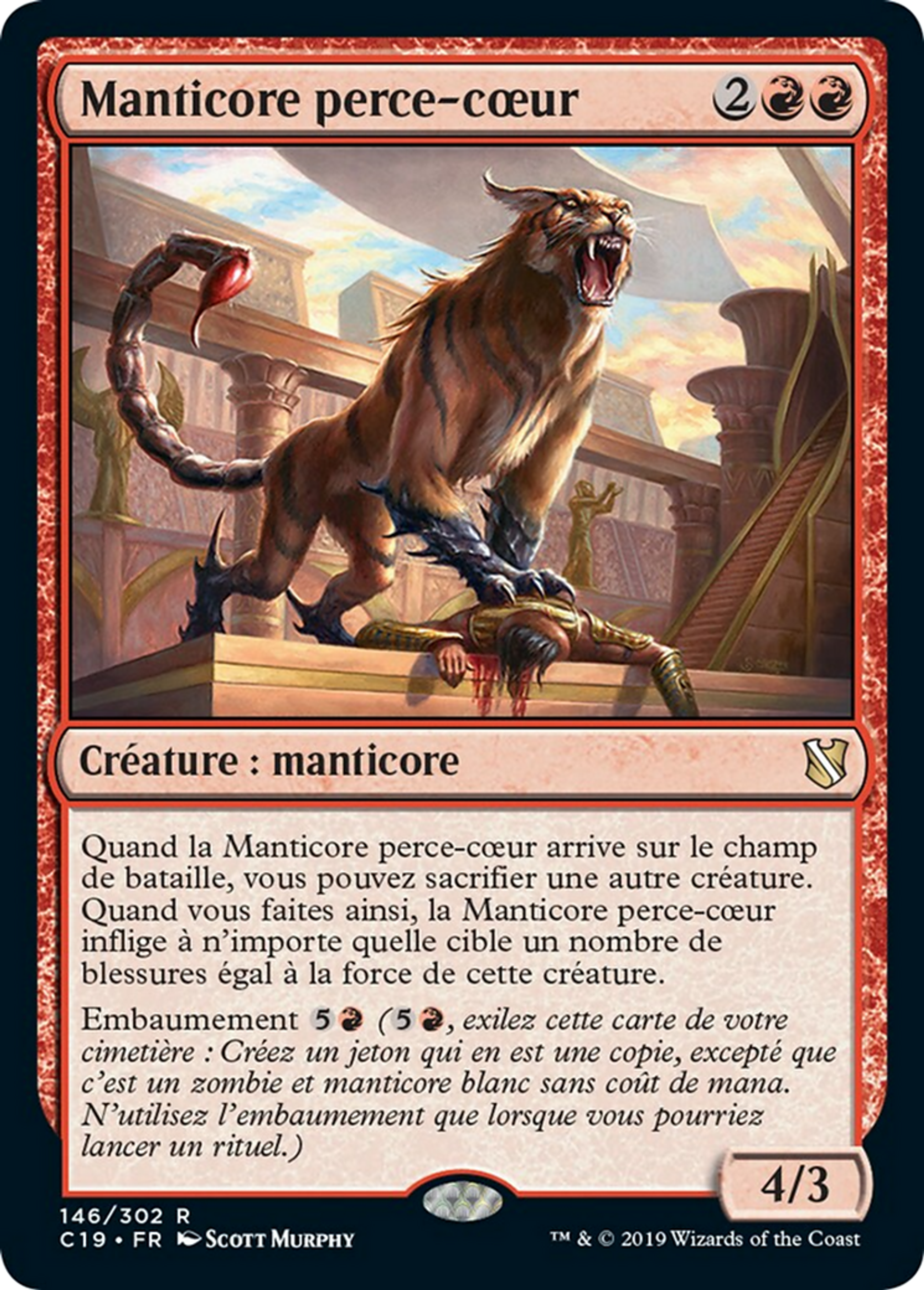 Manticore perce-cœur — Commander 2019 — Magic: The Gathering