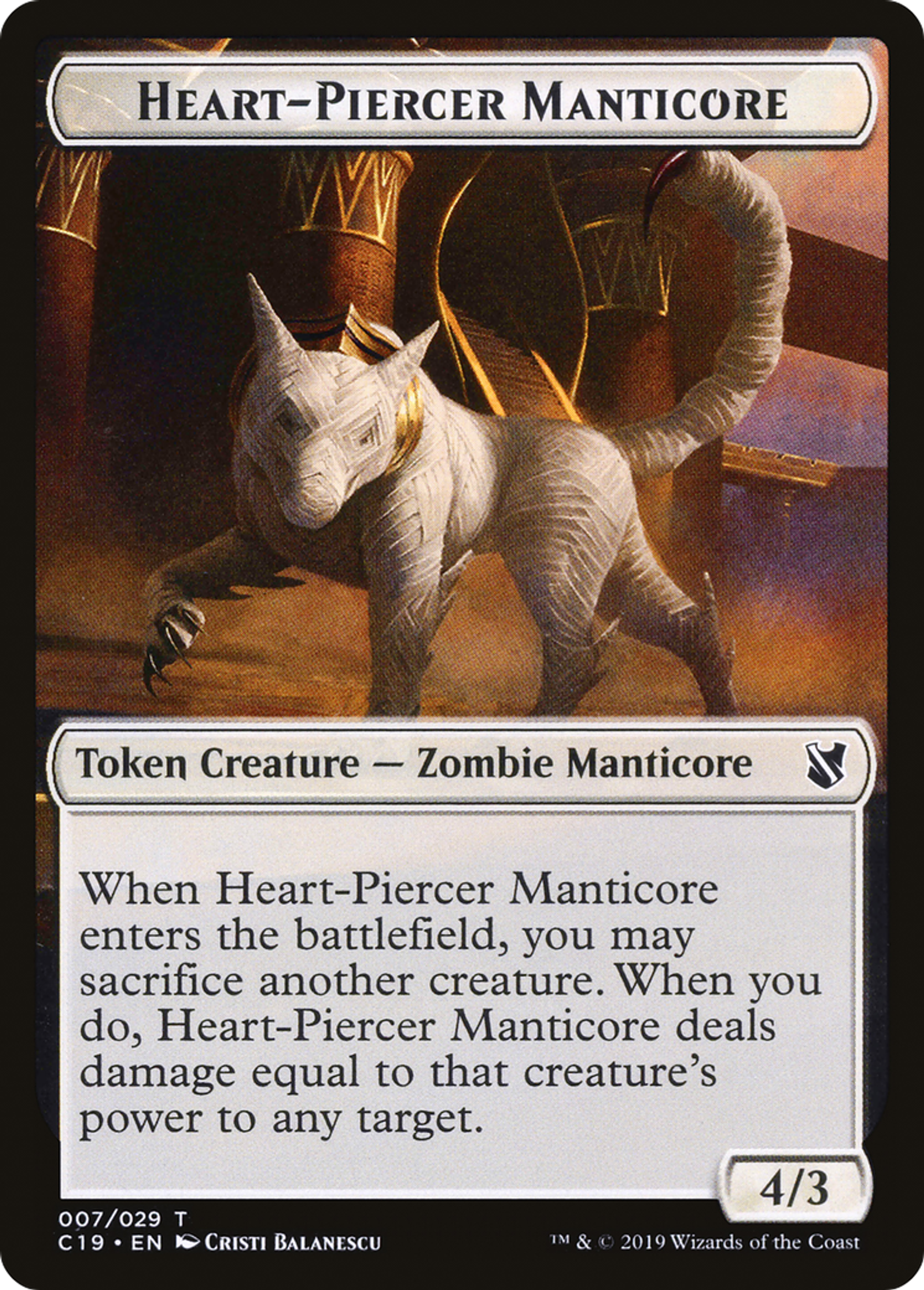 Heart-Piercer Manticore — Commander 2019 — Magic: The Gathering