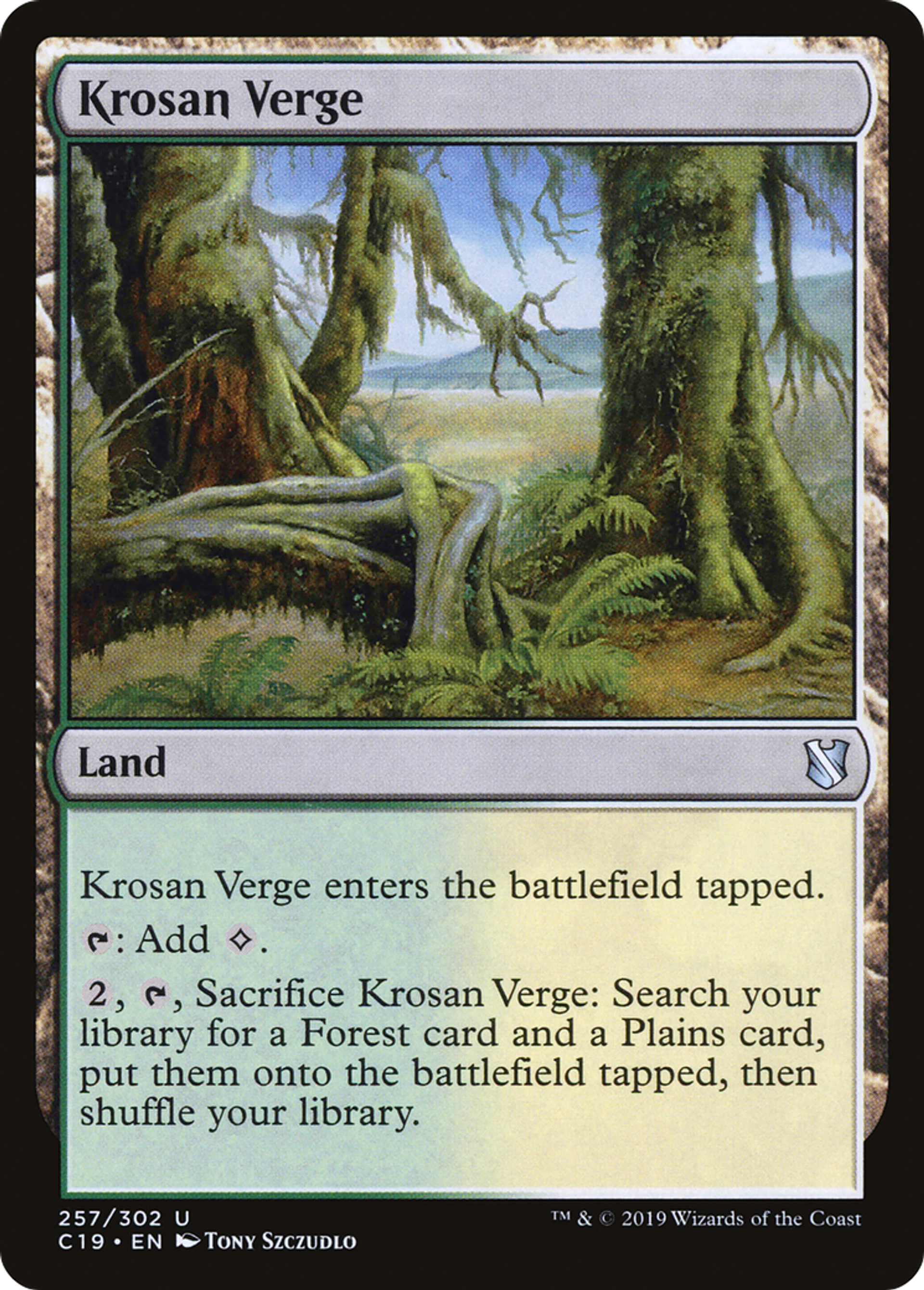 Krosan Verge — Commander 2019 — Magic: The Gathering