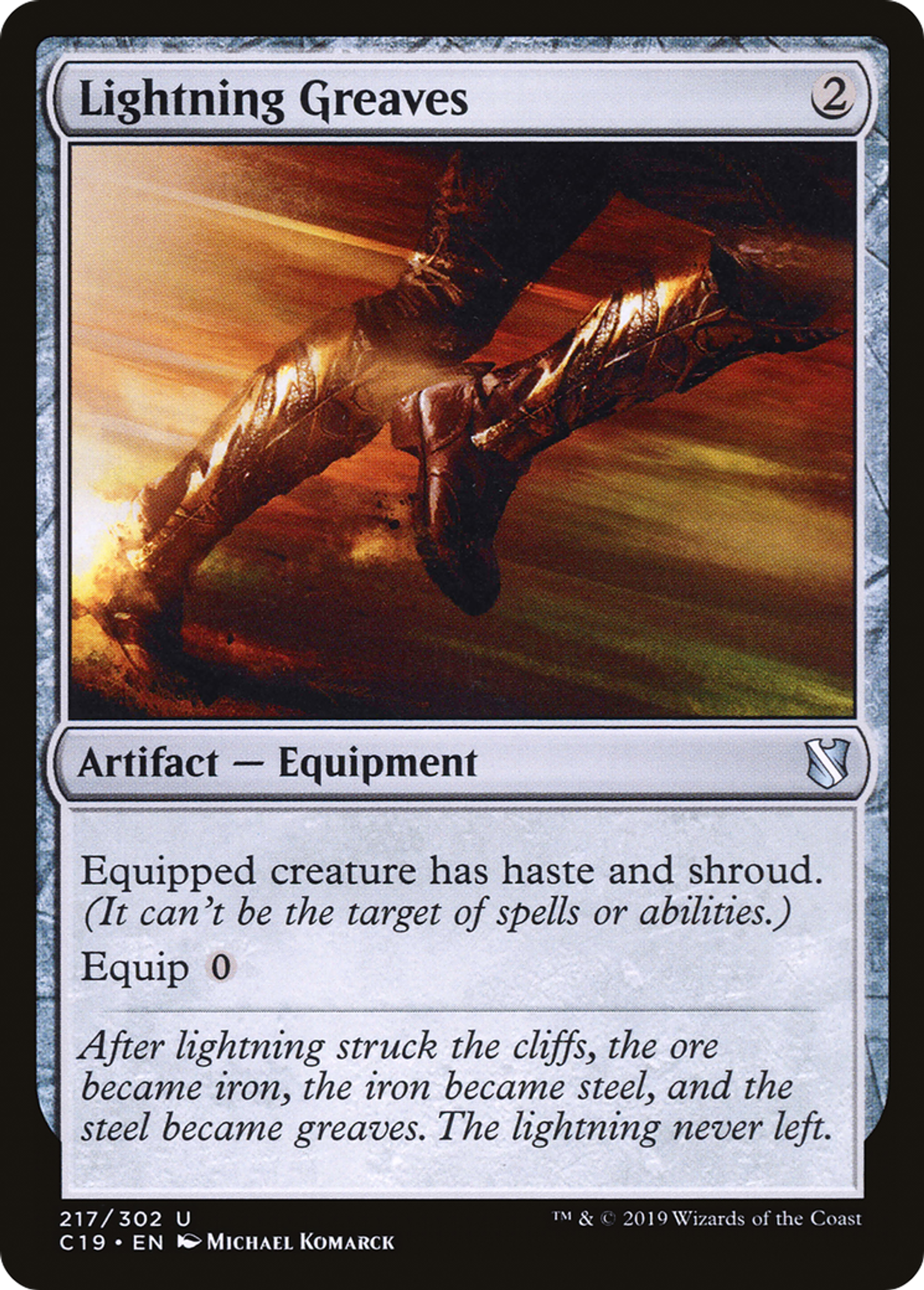 Lightning Greaves — Commander 2019 — Magic: The Gathering