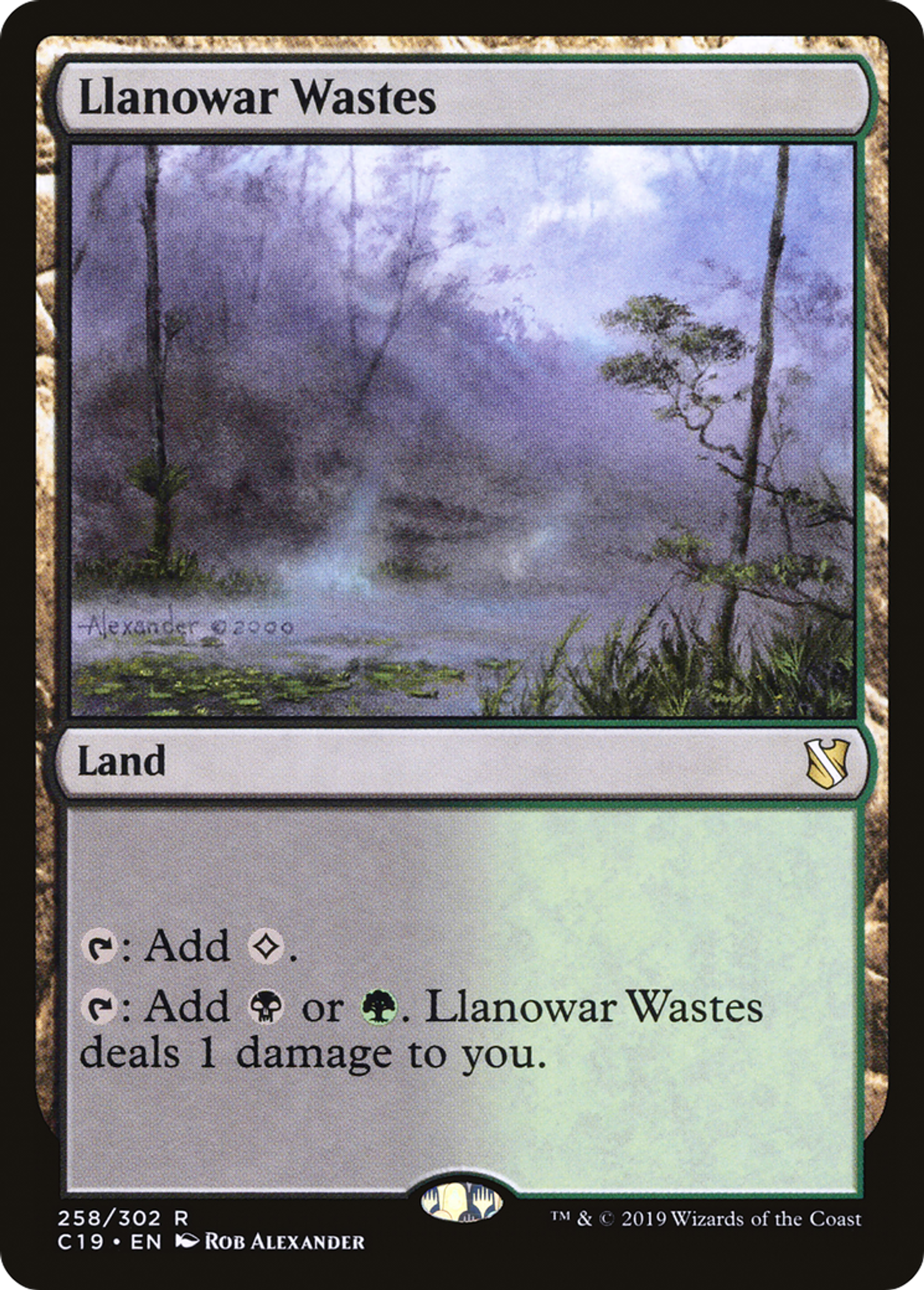 Llanowar Wastes — Commander 2019 — Magic: The Gathering