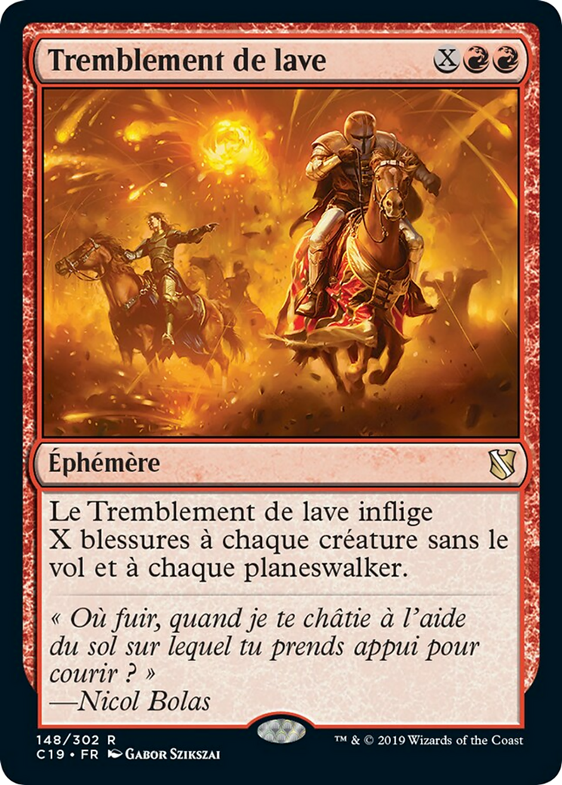 Tremblement de lave — Commander 2019 — Magic: The Gathering