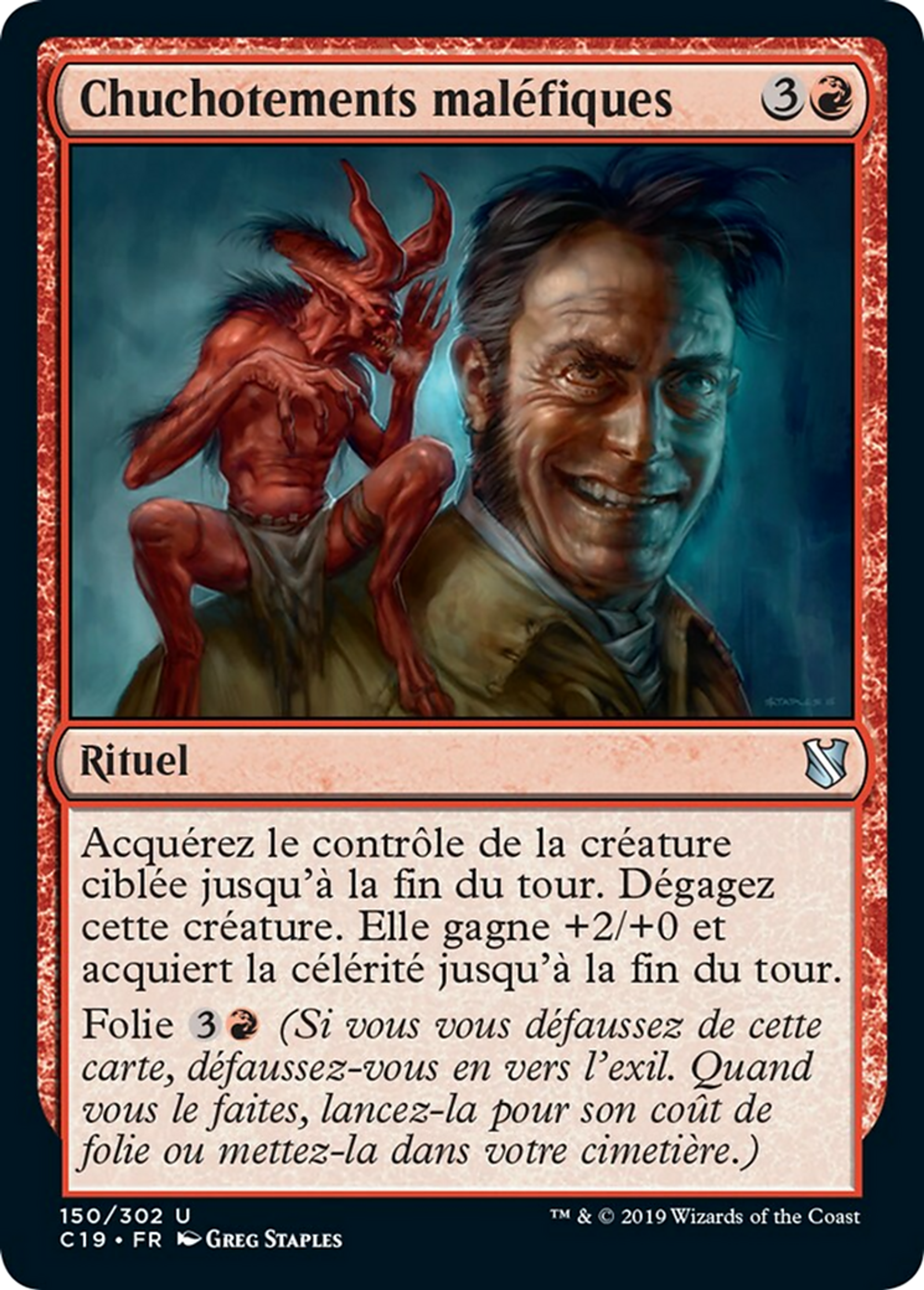 Chuchotements maléfiques — Commander 2019 — Magic: The Gathering
