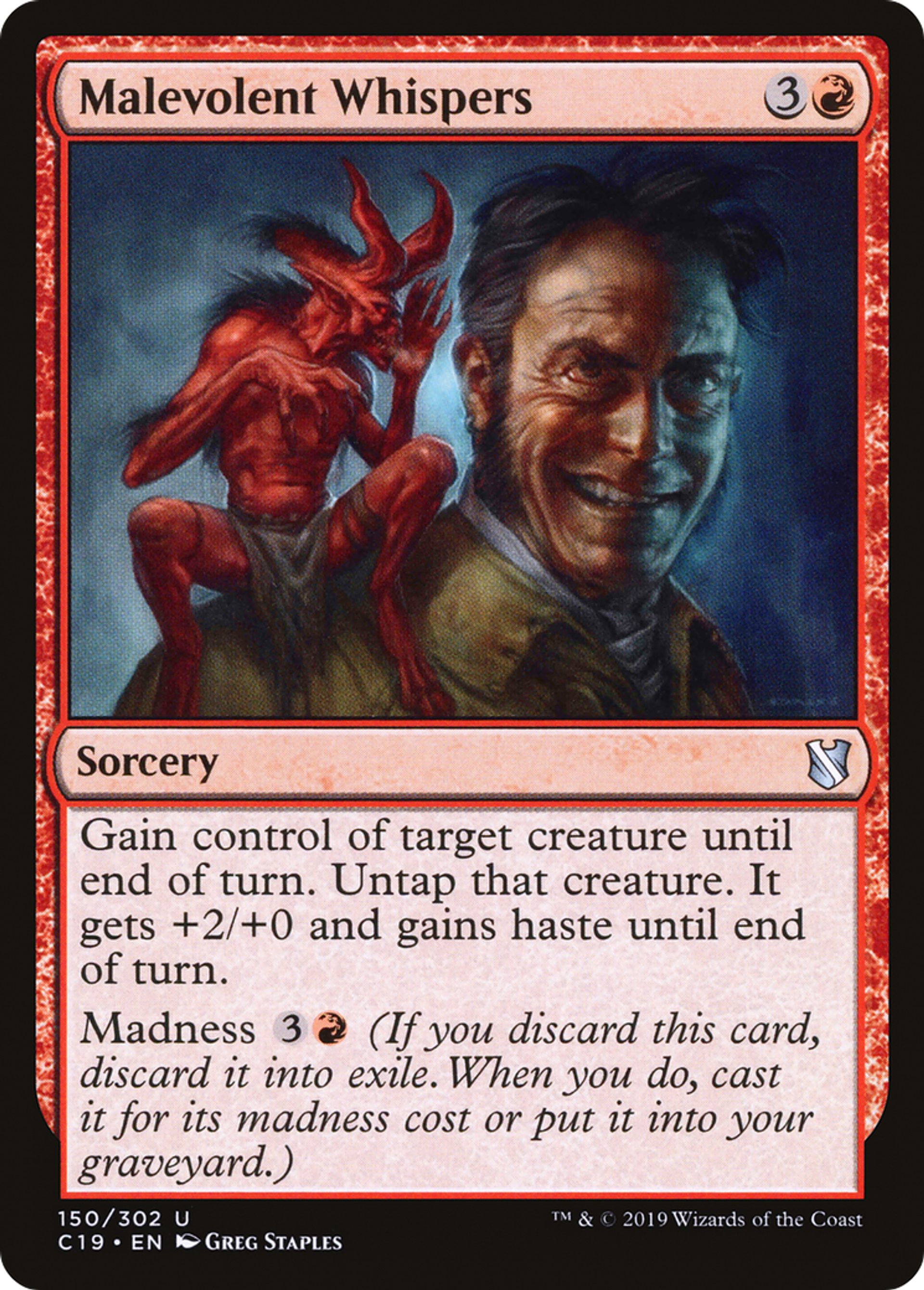 Malevolent Whispers — Commander 2019 — Magic: The Gathering