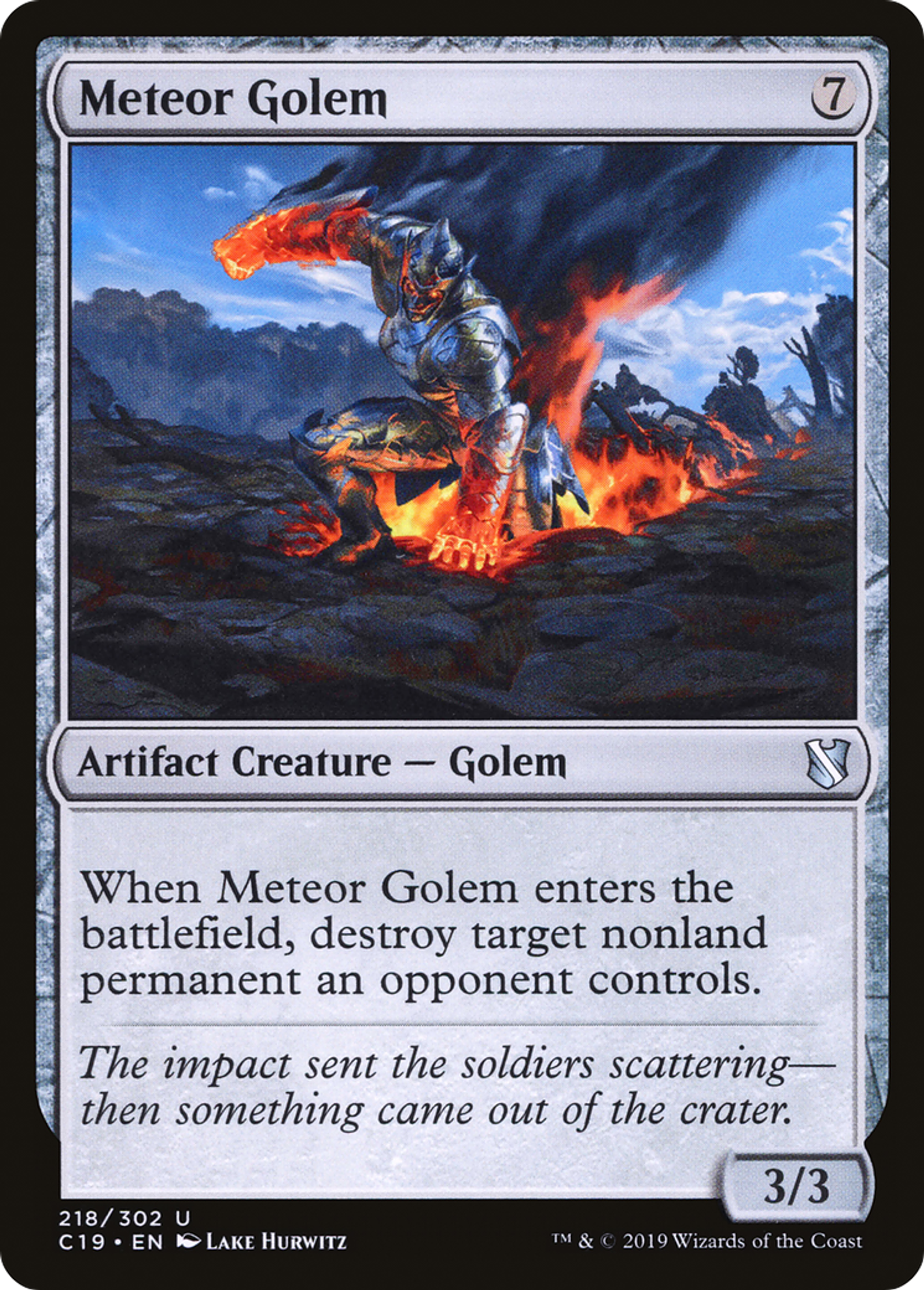 Meteor Golem — Commander 2019 — Magic: The Gathering