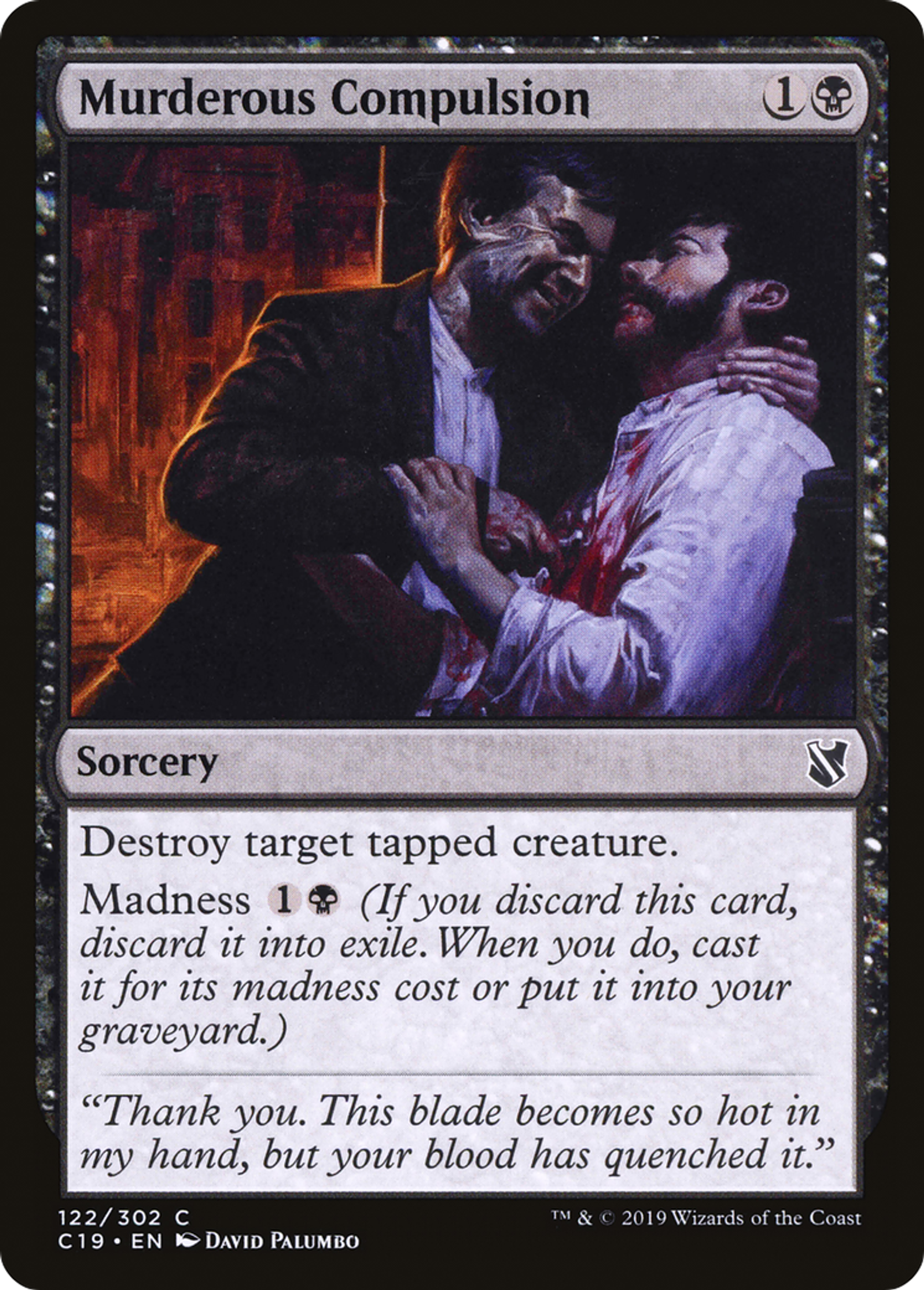 Murderous Compulsion — Commander 2019 — Magic: The Gathering