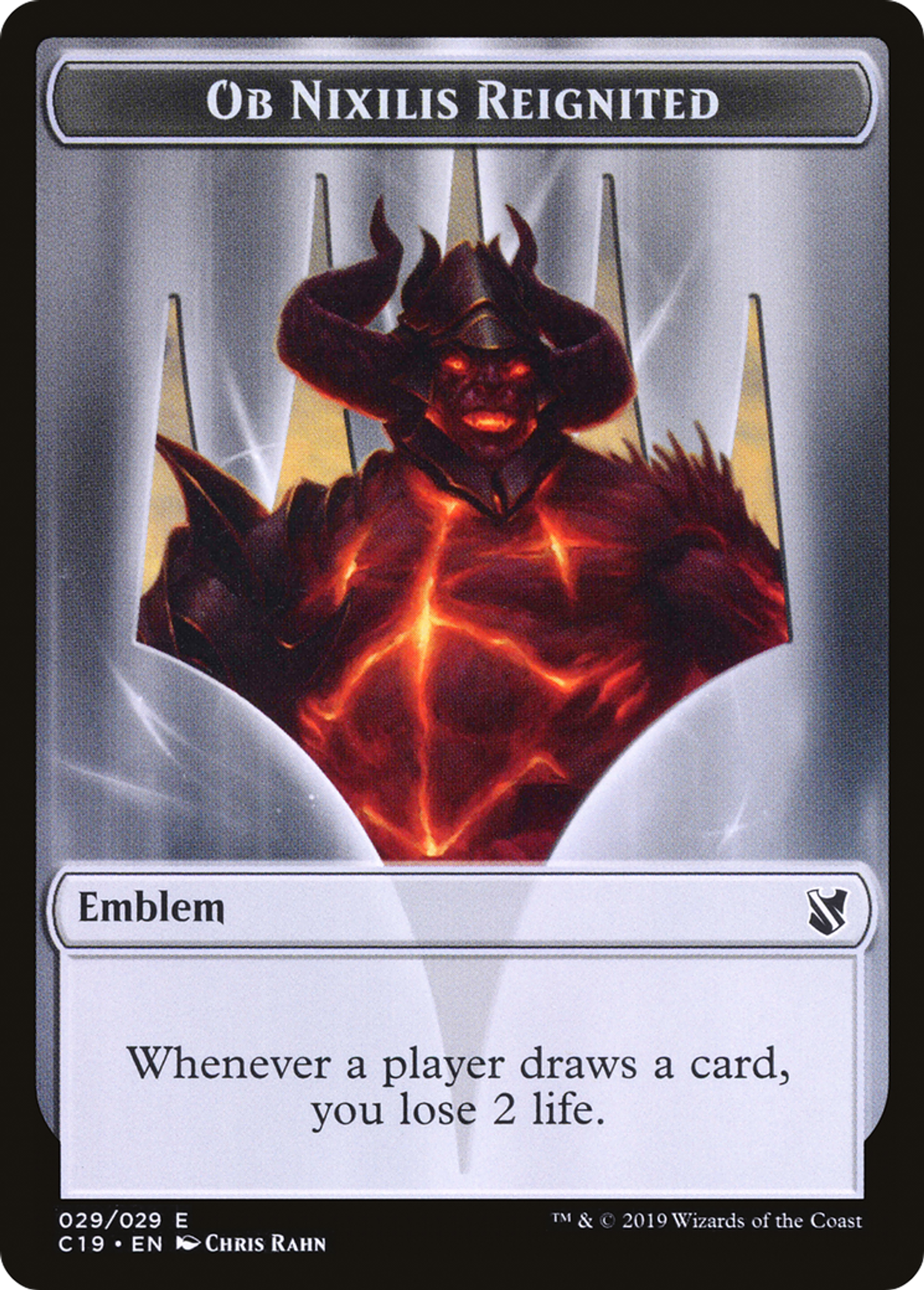 Ob Nixilis Reignited Emblem — Commander 2019 — Magic: The Gathering