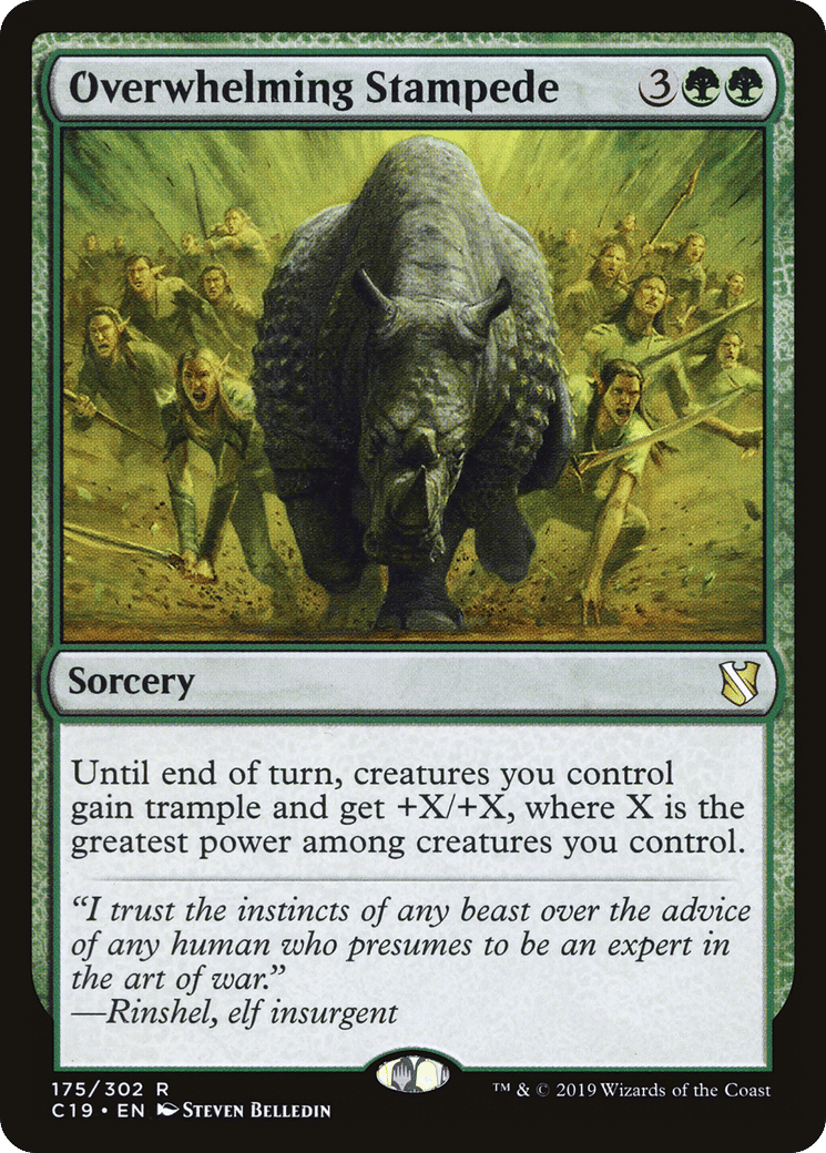 Overwhelming Stampede — Commander 2019 — Magic: The Gathering