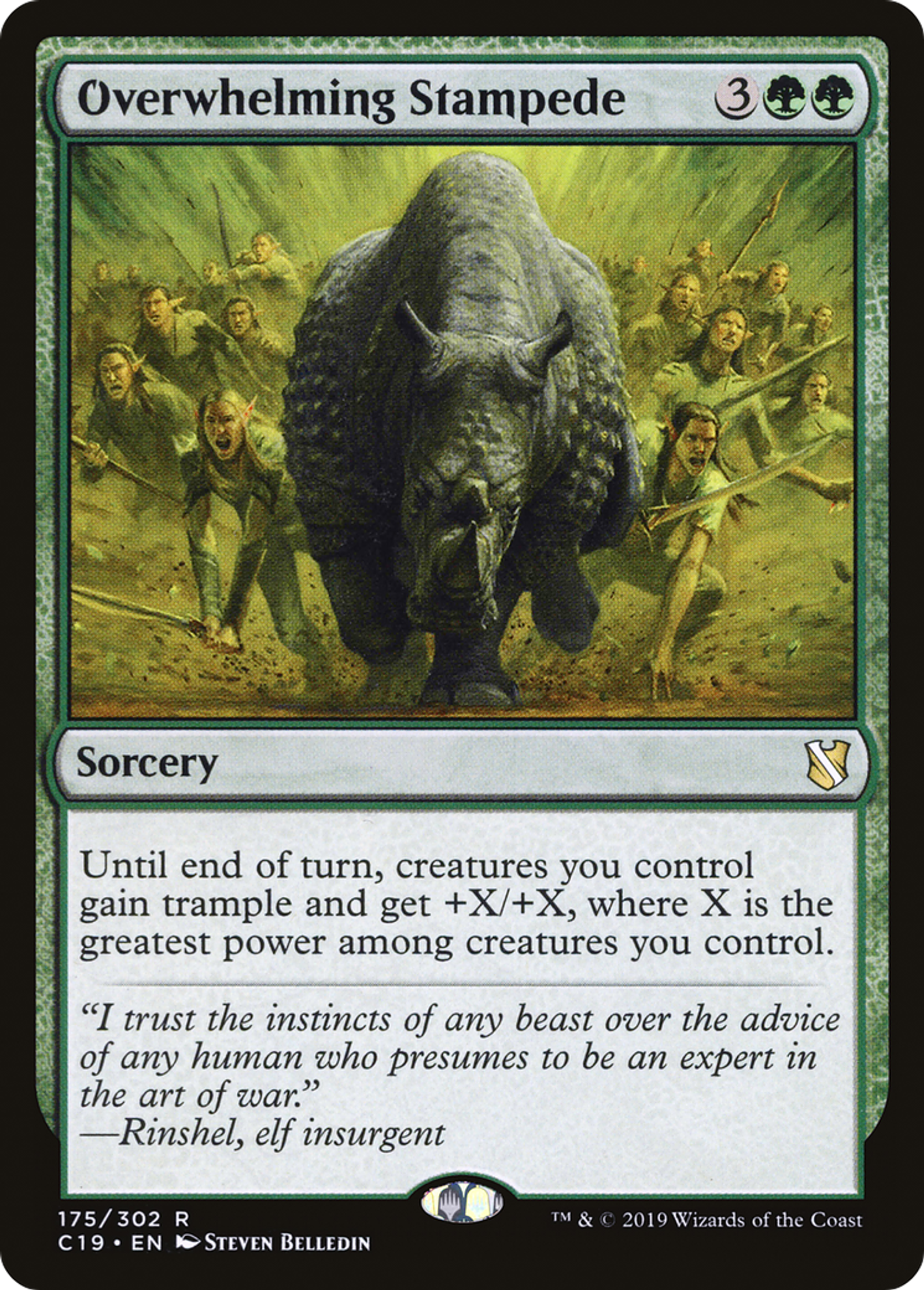 Overwhelming Stampede — Commander 2019 — Magic: The Gathering