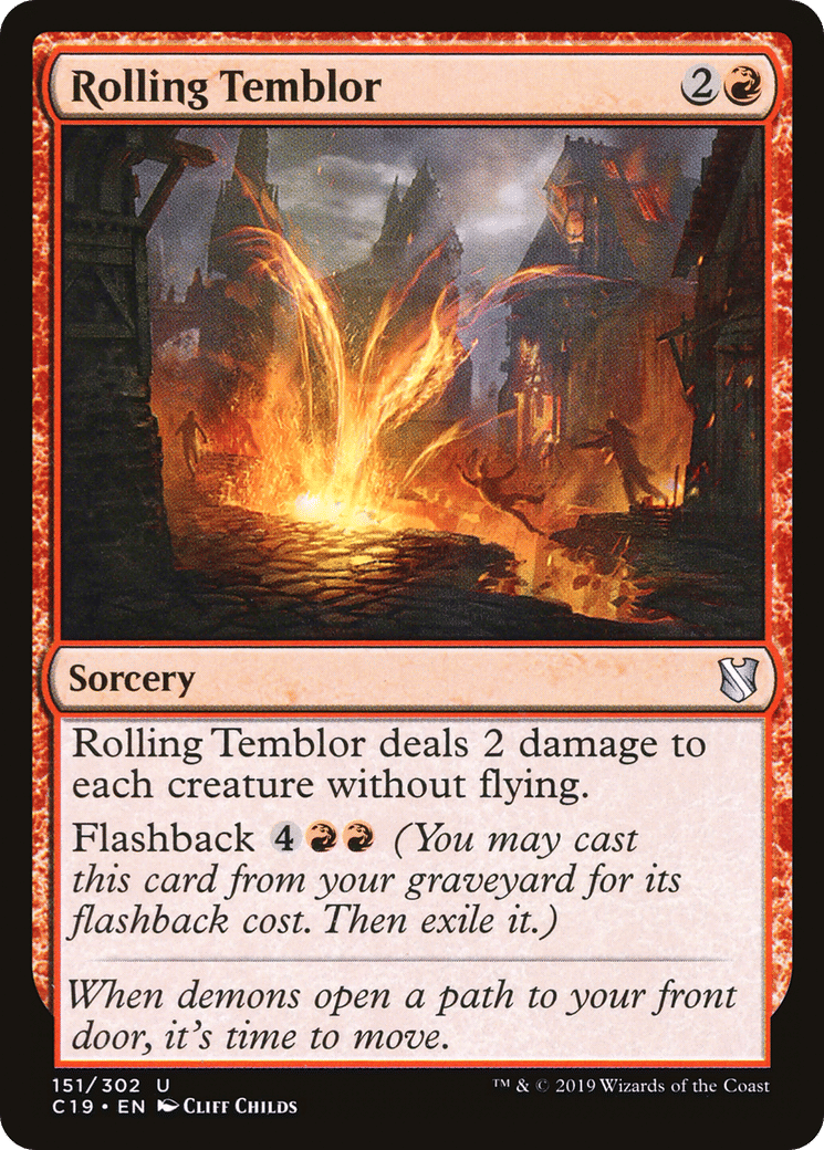 Rolling Temblor — Commander 2019 — Magic: The Gathering