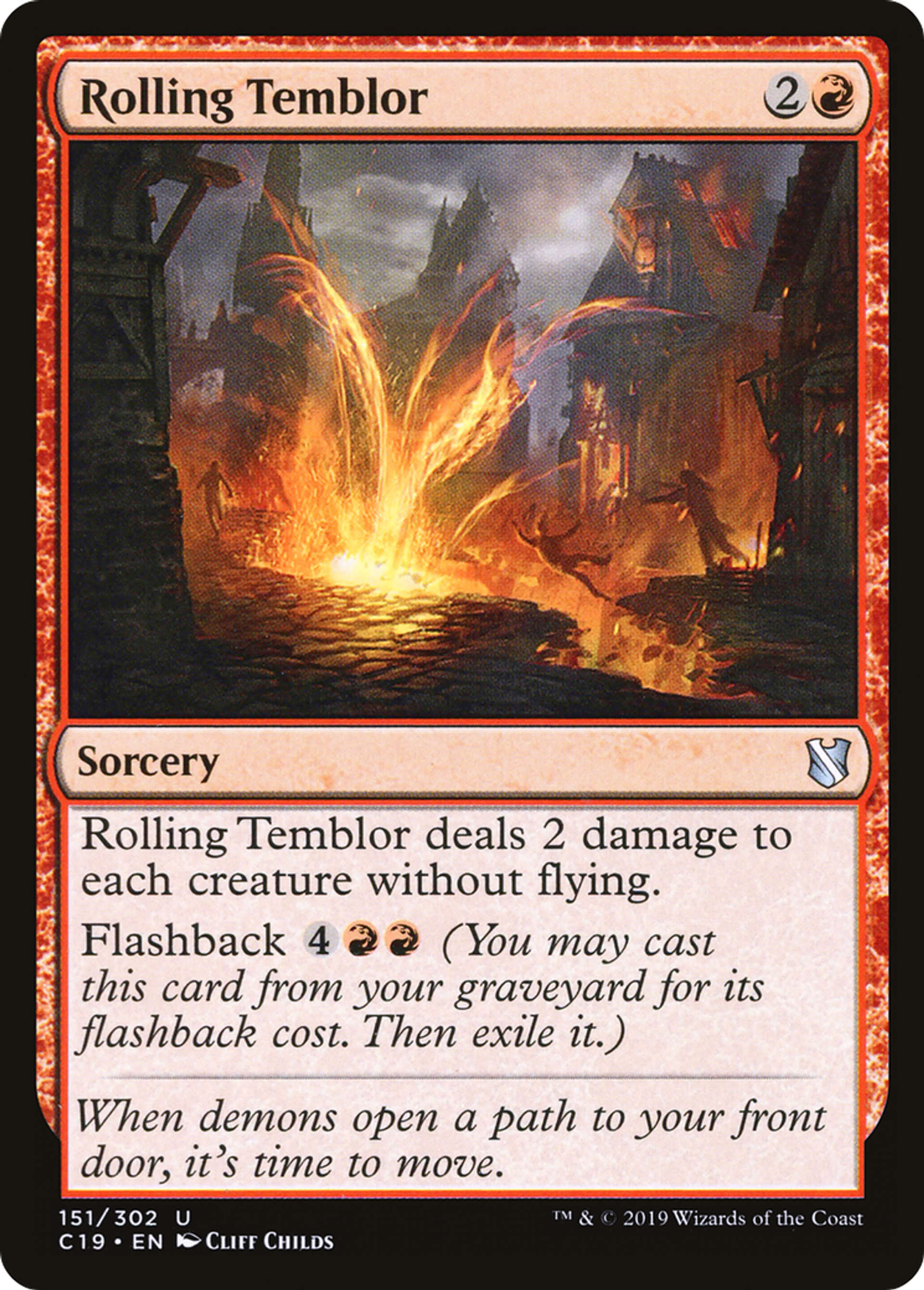Rolling Temblor — Commander 2019 — Magic: The Gathering