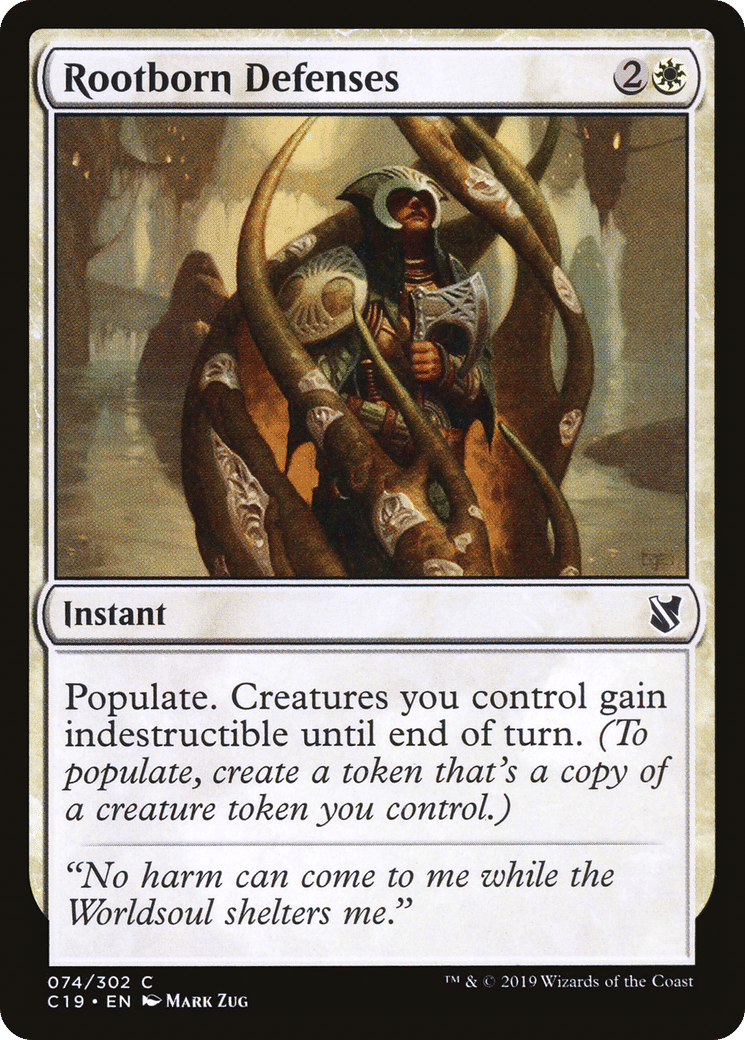 Rootborn Defenses — Commander 2019 — Magic: The Gathering