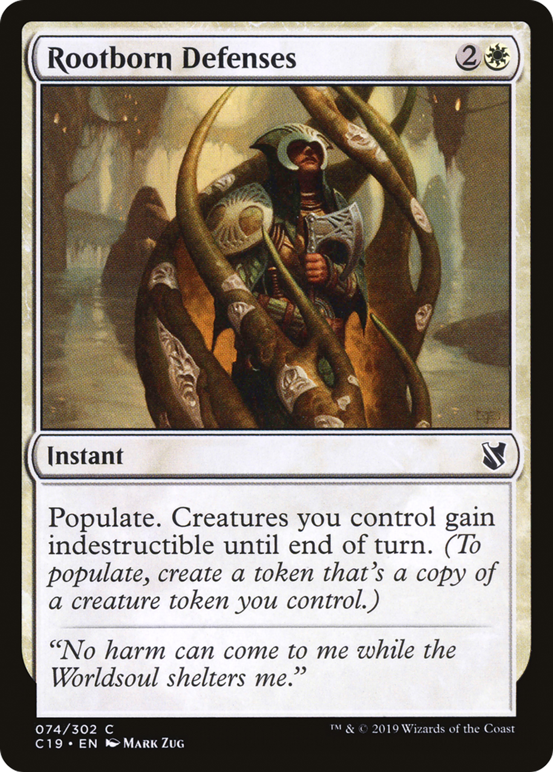 Rootborn Defenses — Commander 2019 — Magic: The Gathering