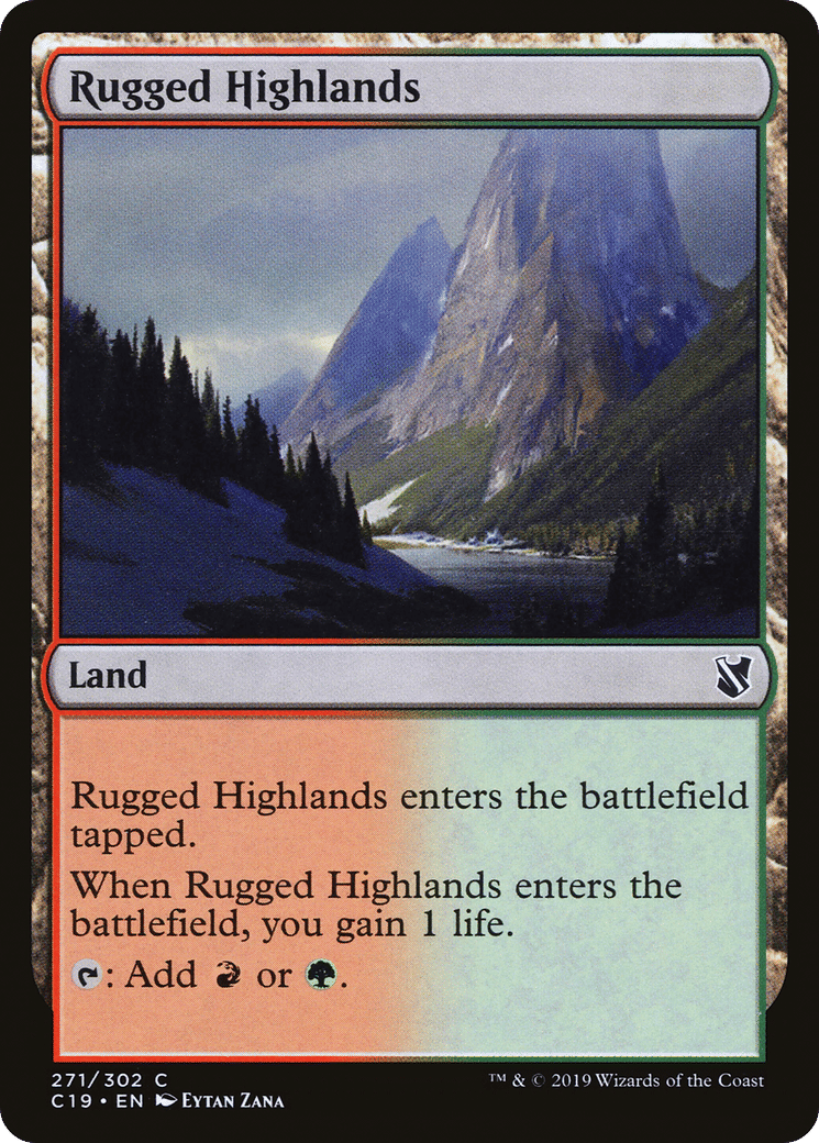 Rugged Highlands — Commander 2019 — Magic: The Gathering