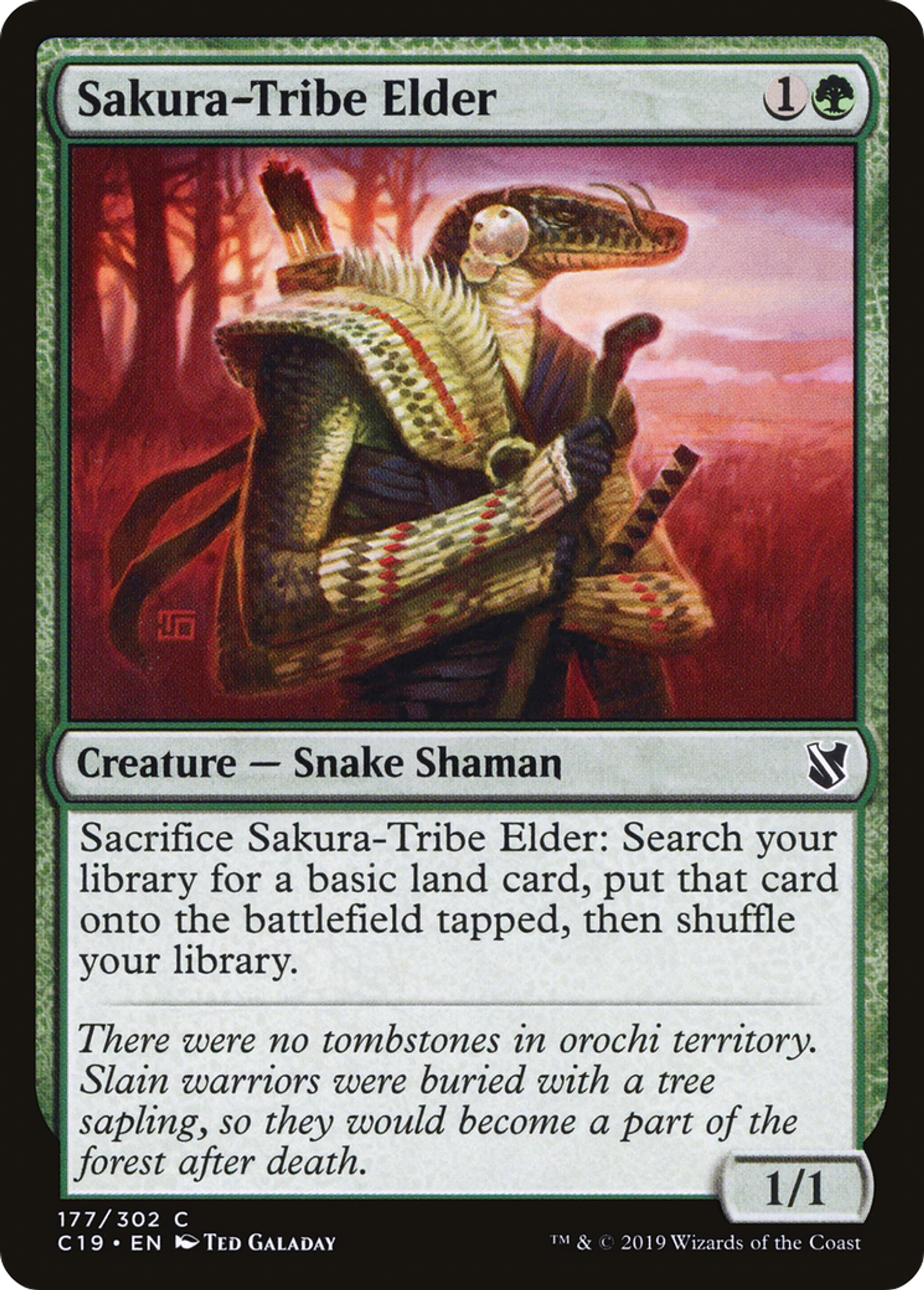 Sakura-Tribe Elder — Commander 2019 — Magic: The Gathering