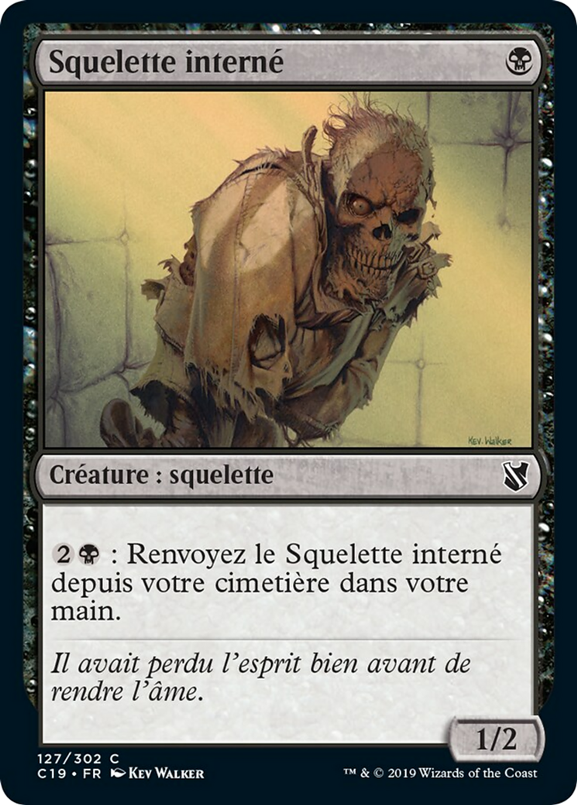 Squelette interné — Commander 2019 — Magic: The Gathering