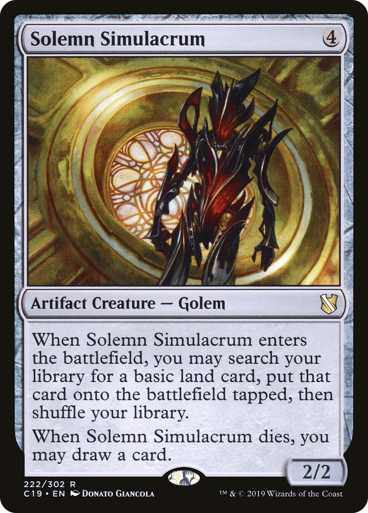Solemn Simulacrum — Commander 2019 — Magic: The Gathering