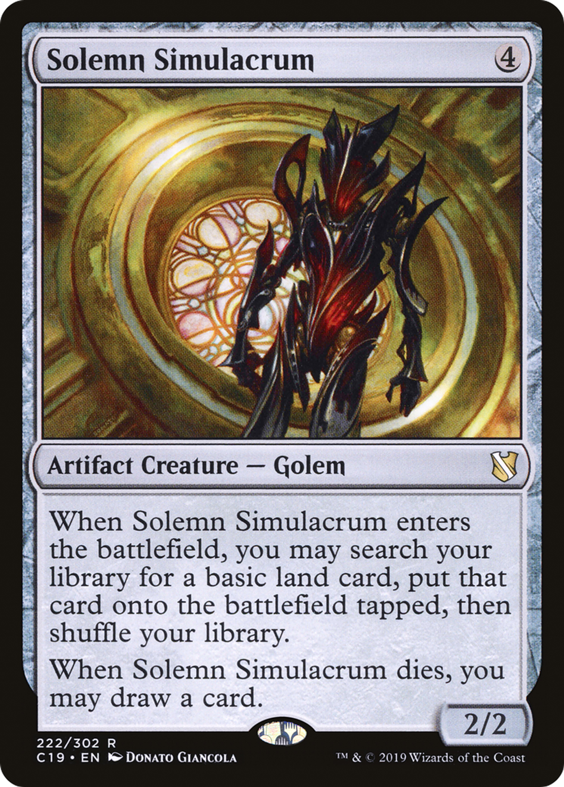 Solemn Simulacrum — Commander 2019 — Magic: The Gathering