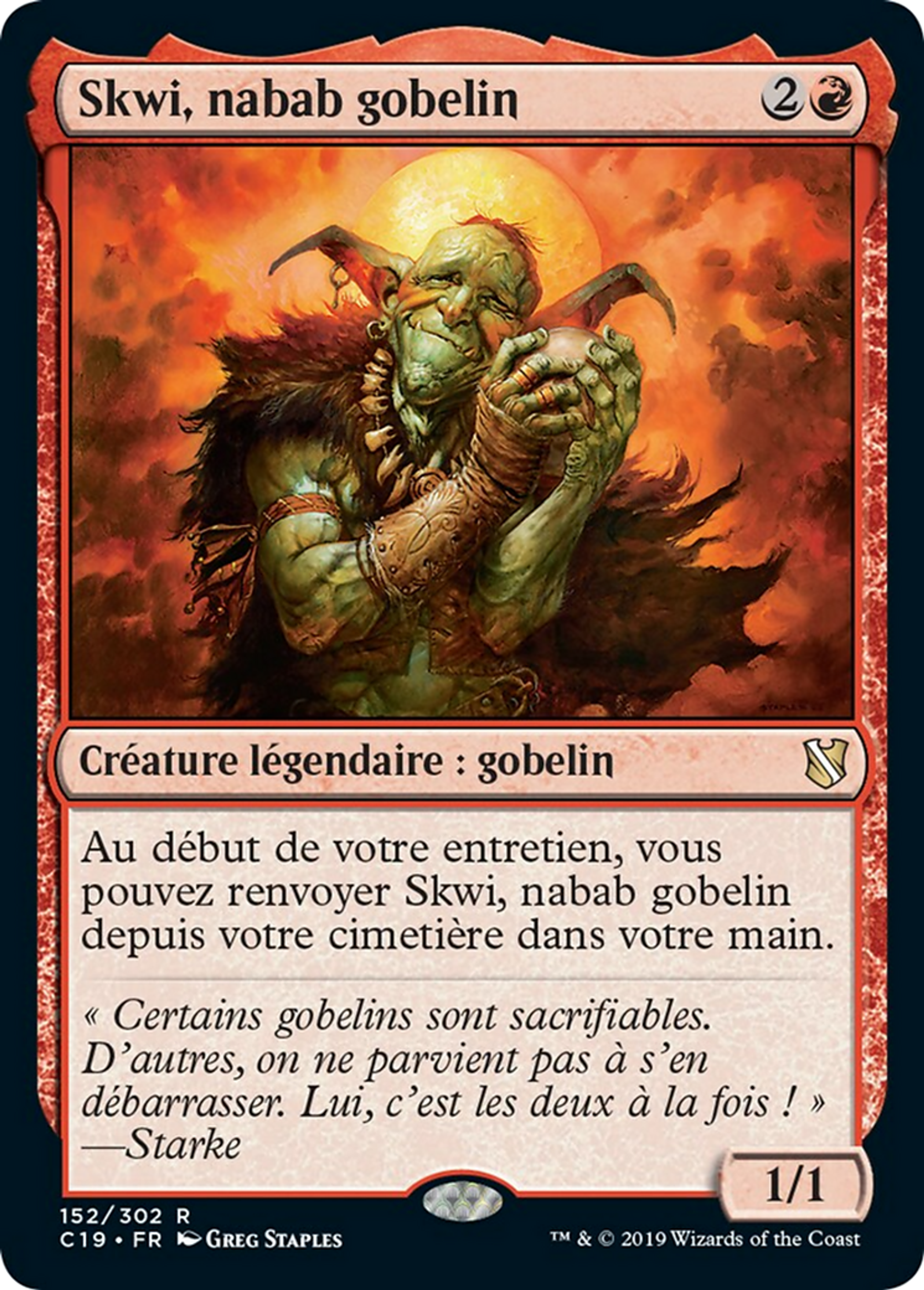 Skwi, nabab gobelin — Commander 2019 — Magic: The Gathering
