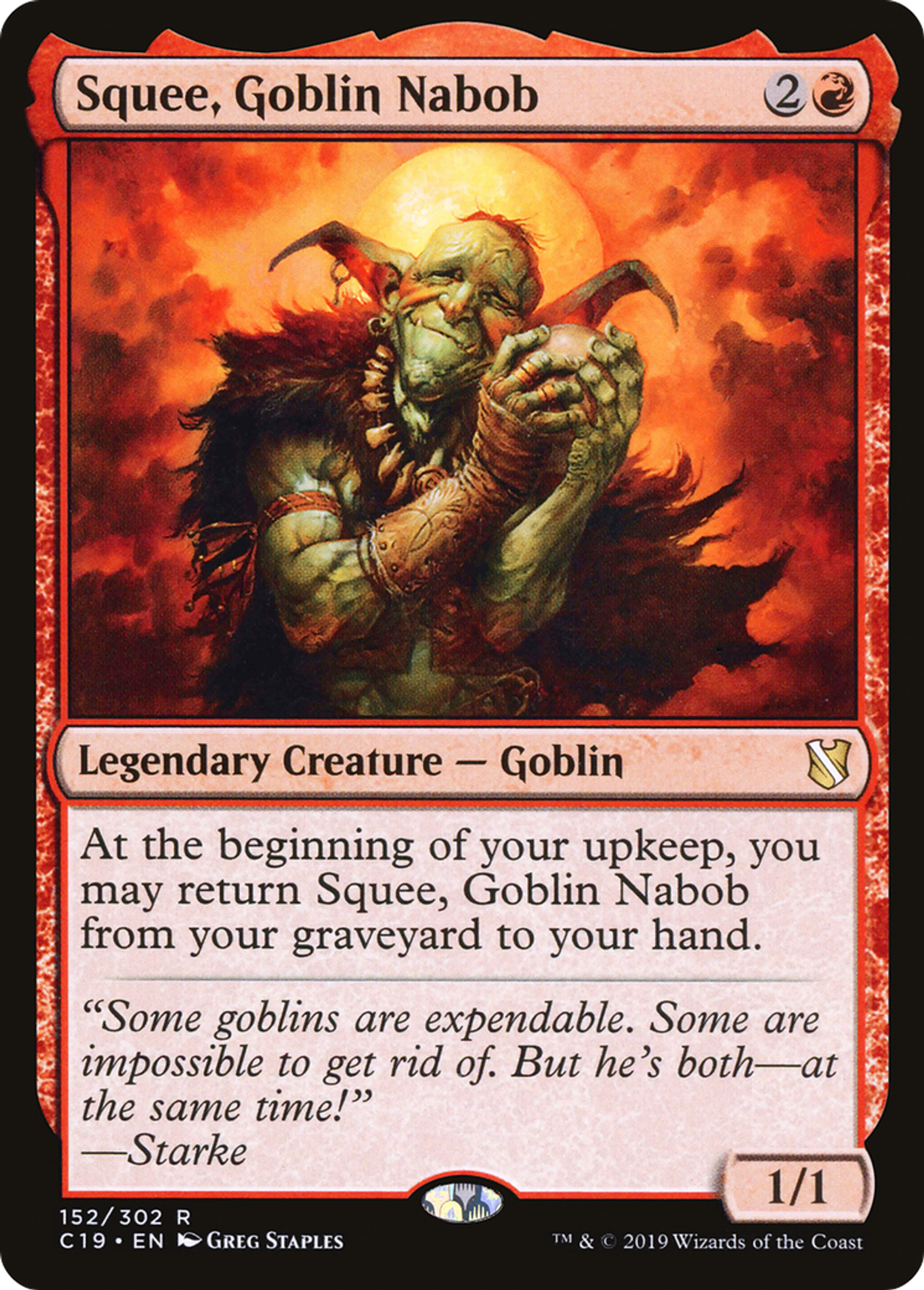 Squee, Goblin Nabob — Commander 2019 — Magic: The Gathering