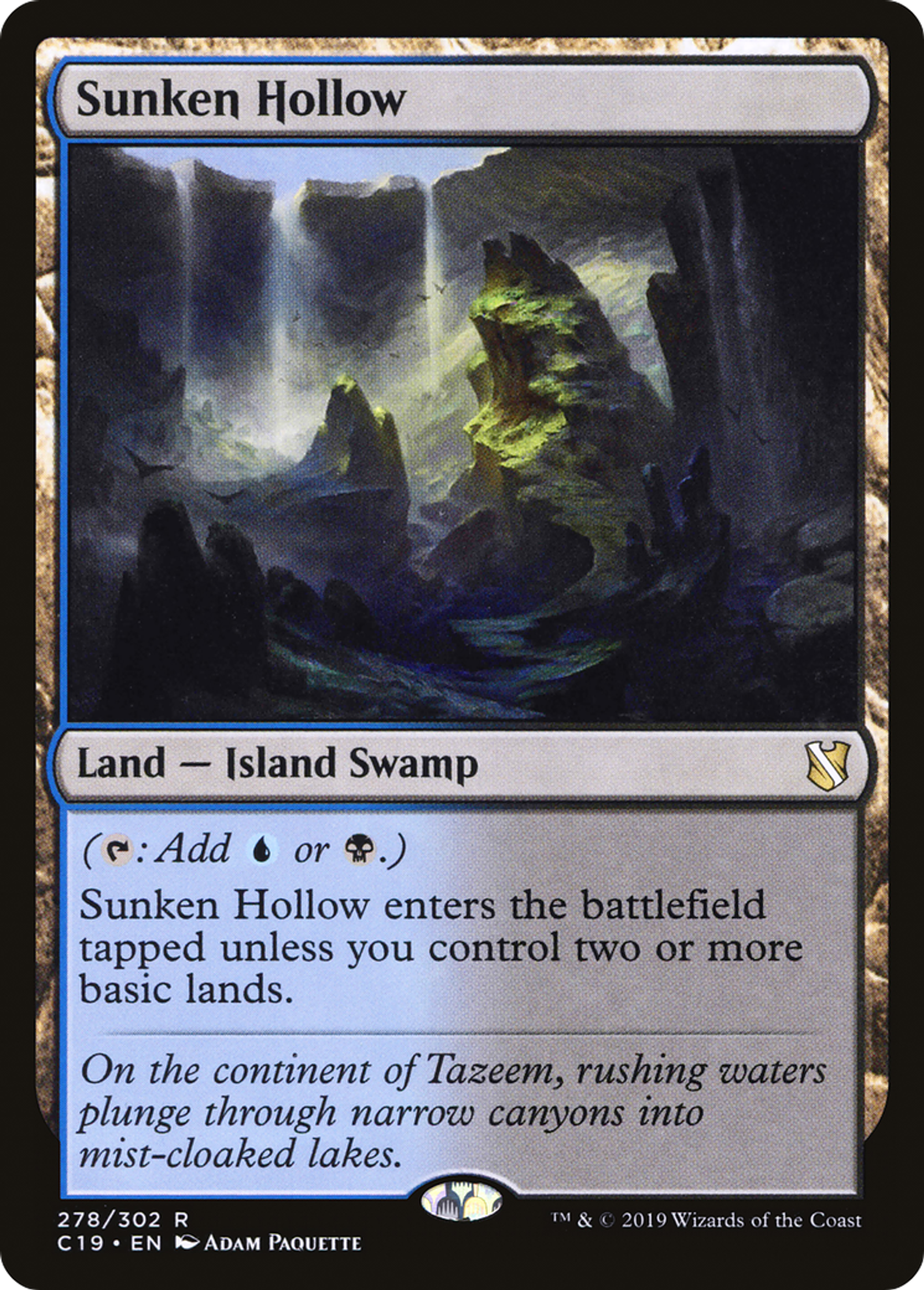 Sunken Hollow — Commander 2019 — Magic: The Gathering