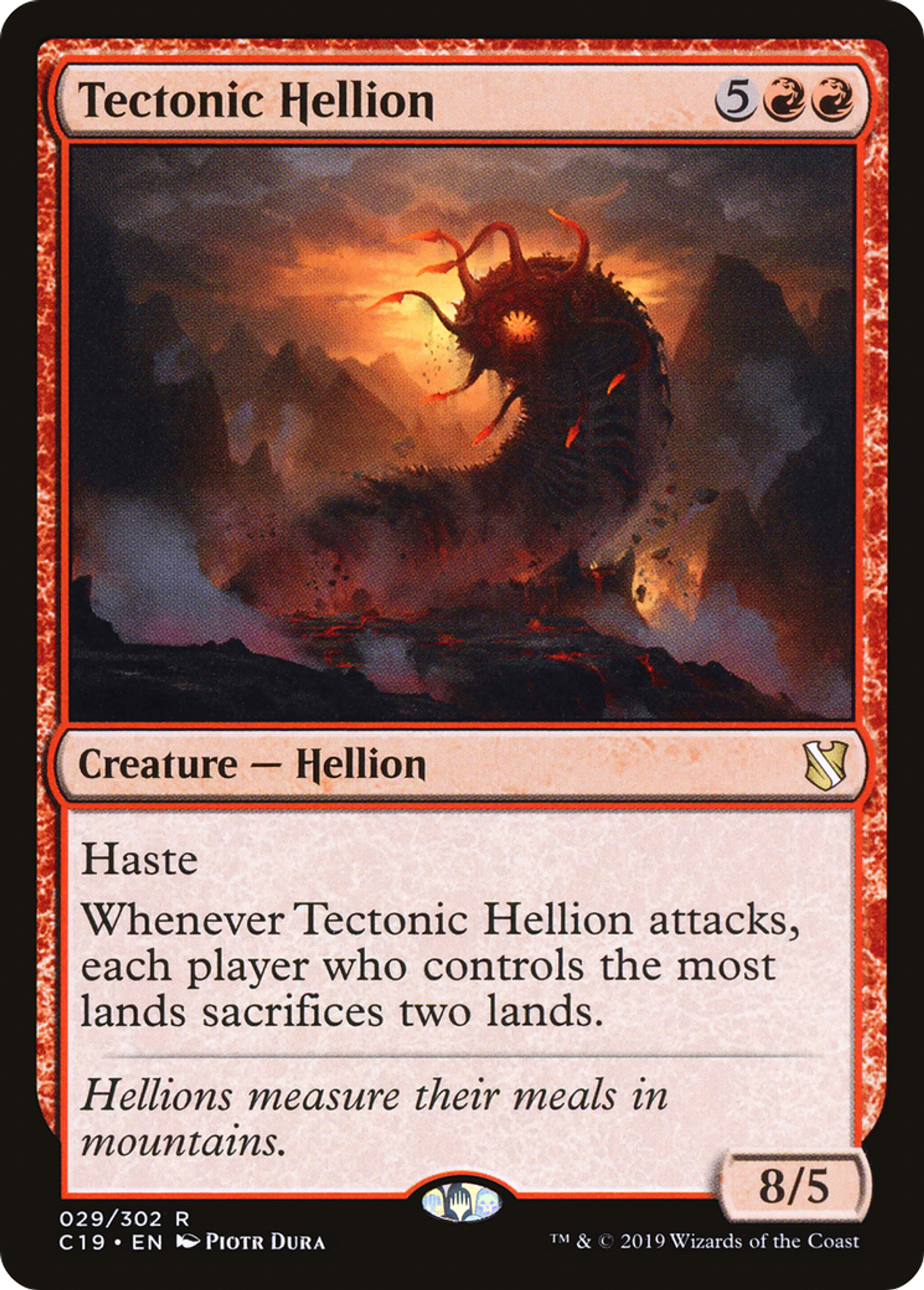 Tectonic Hellion — Commander 2019 — Magic: The Gathering