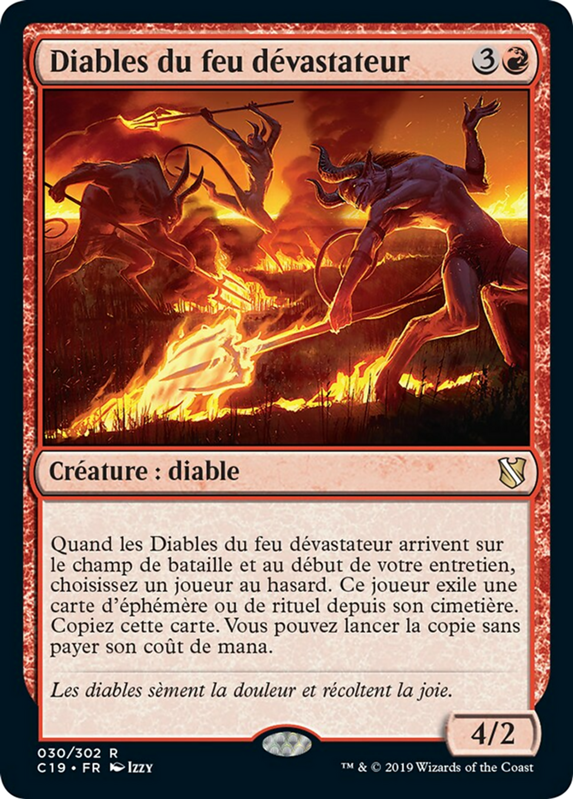 Diables du feu dévastateur — Commander 2019 — Magic: The Gathering