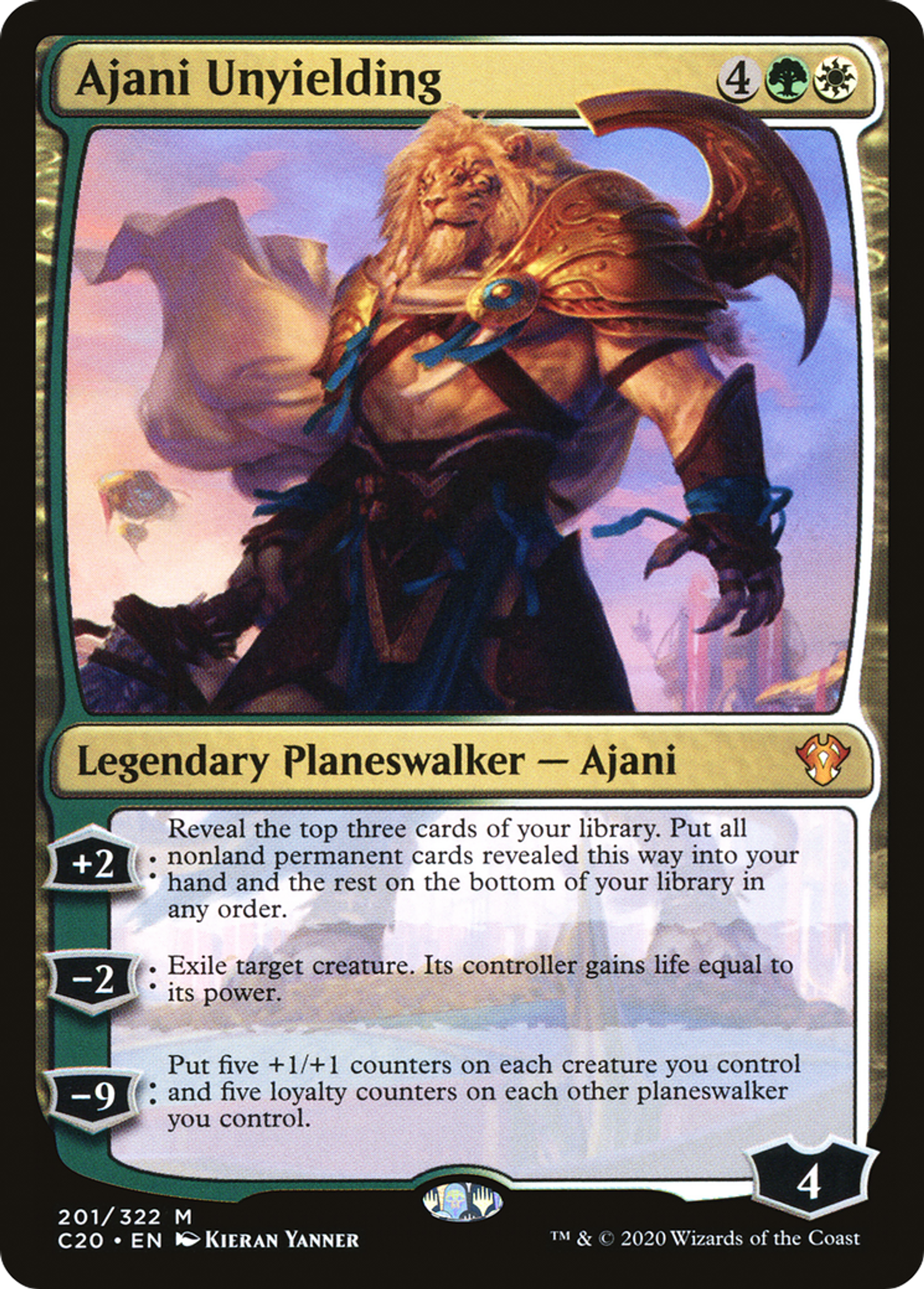 Ajani Unyielding — Commander 2020 — Magic: The Gathering