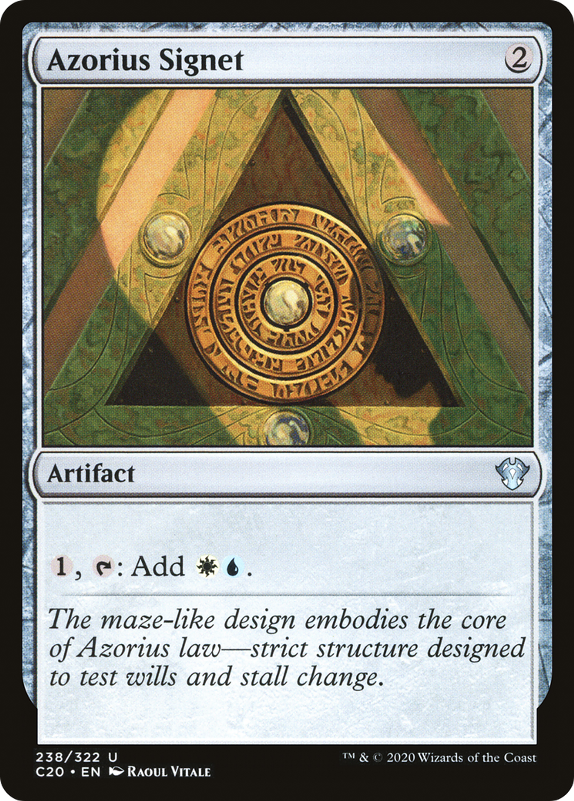 Azorius Signet — Commander 2020 — Magic: The Gathering