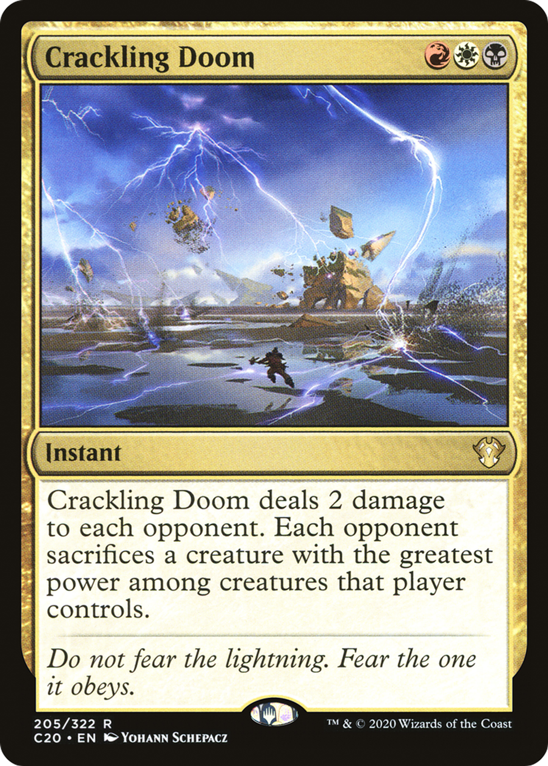 Crackling Doom — Commander 2020 — Magic: The Gathering