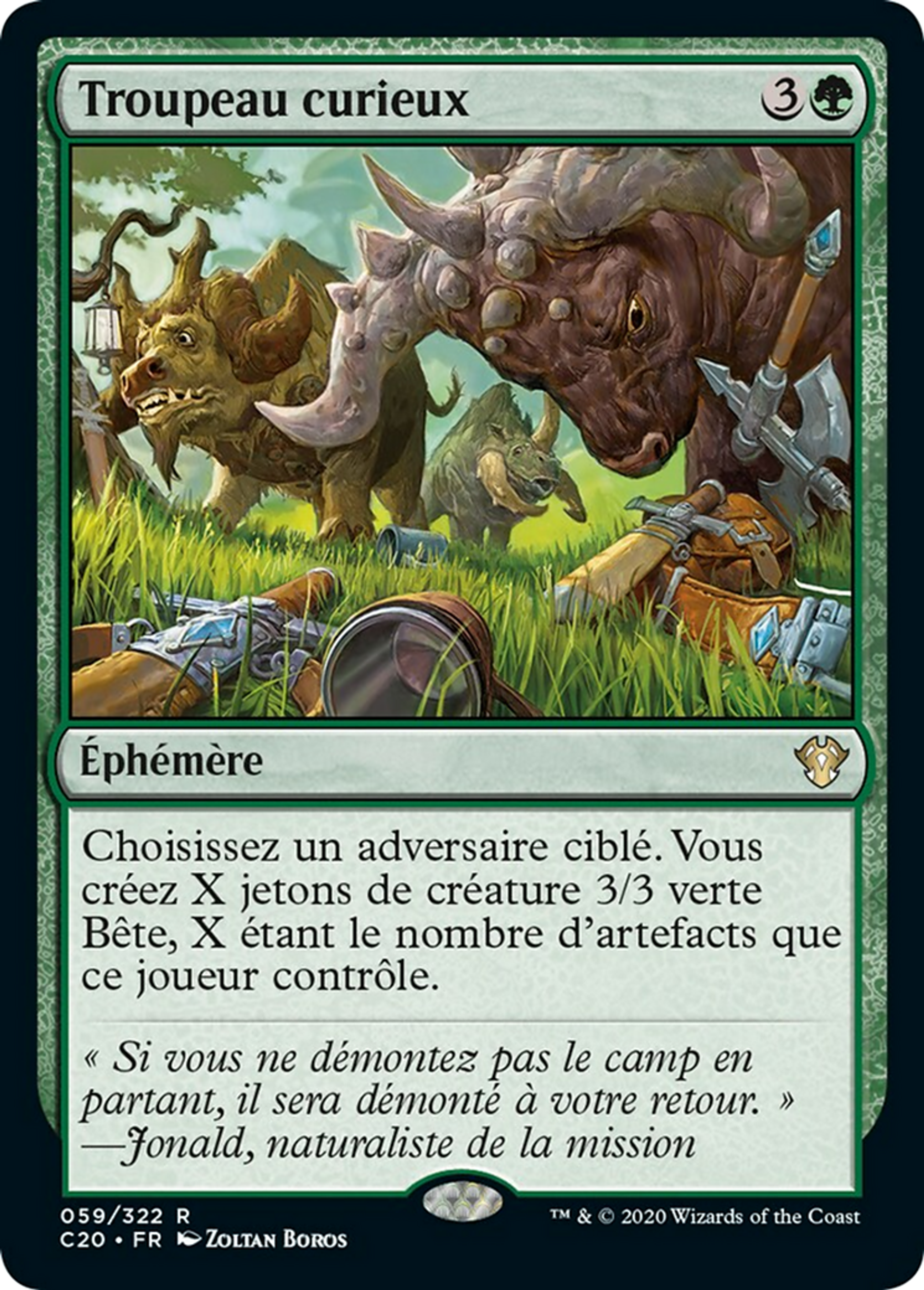 Troupeau curieux — Commander 2020 — Magic: The Gathering