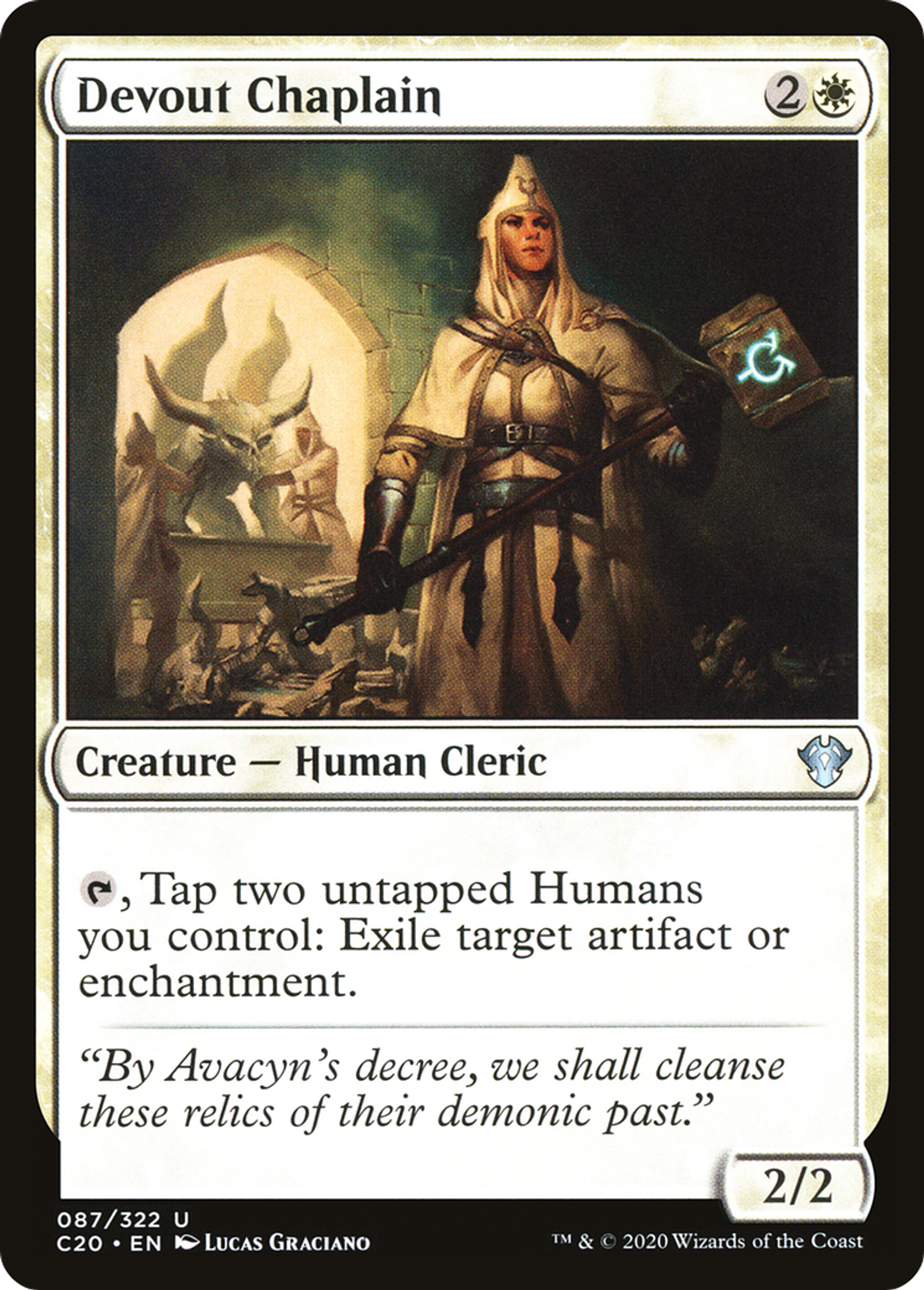 Devout Chaplain — Commander 2020 — Magic: The Gathering