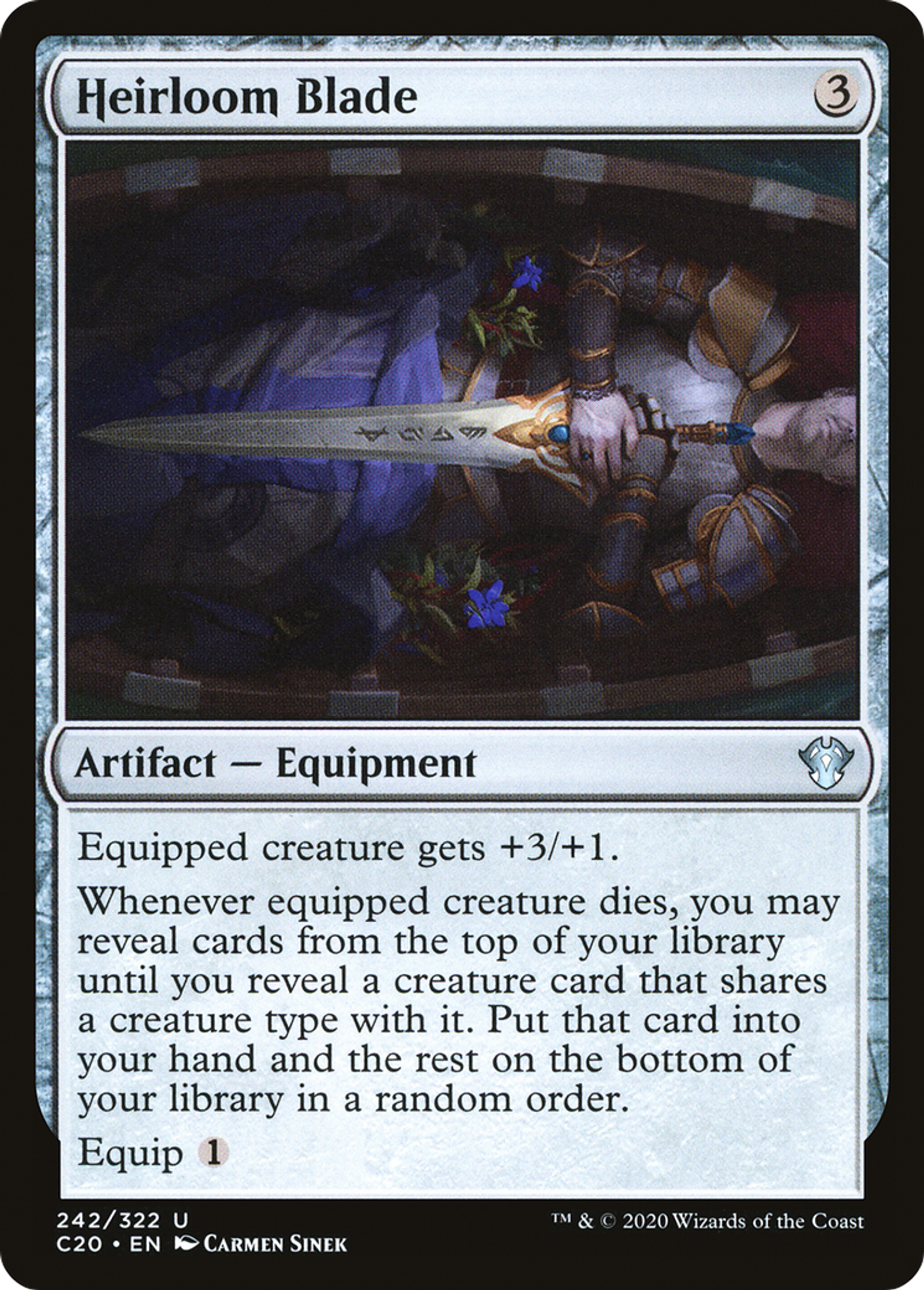 Heirloom Blade — Commander 2020 — Magic: The Gathering