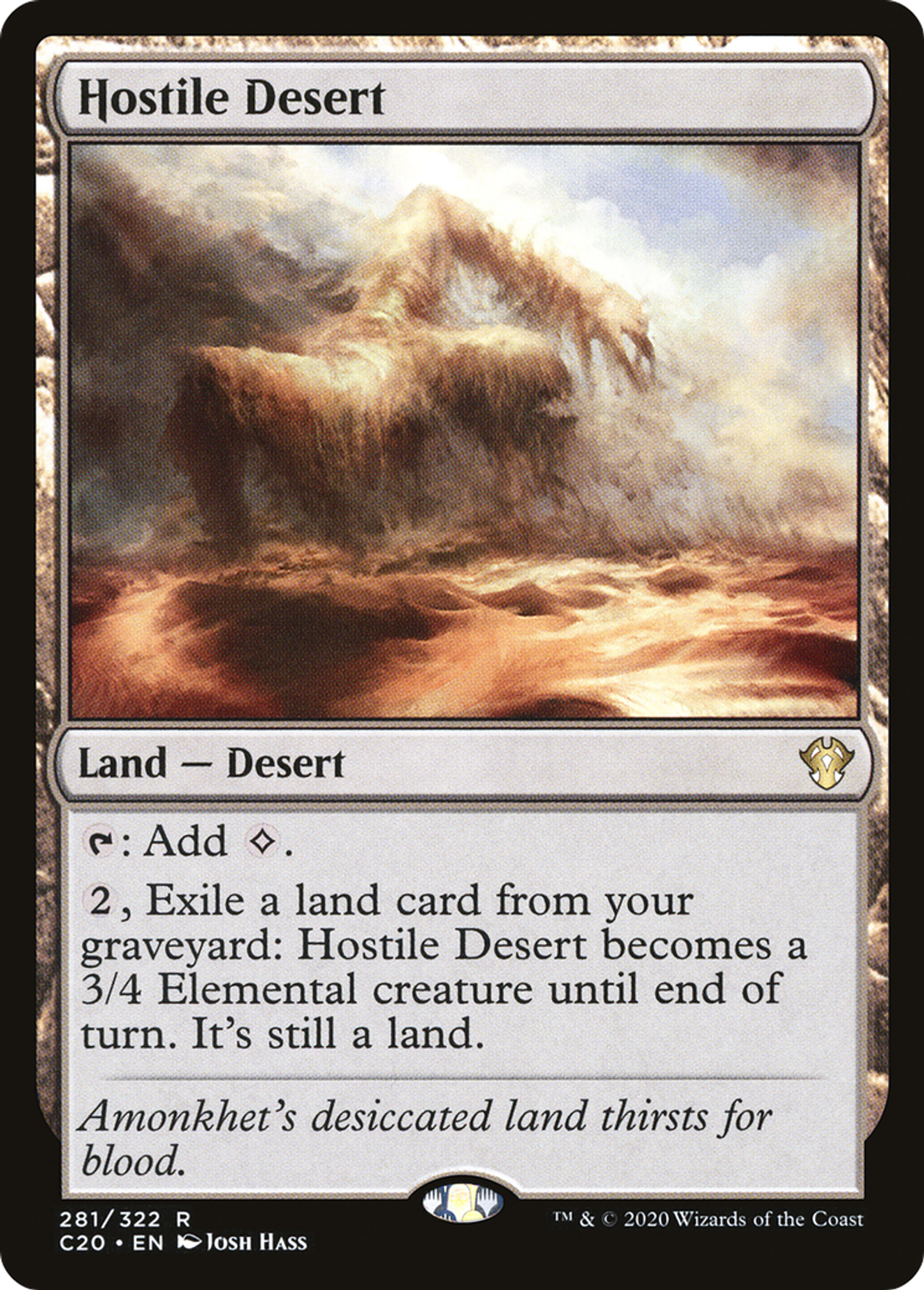 Désert hostile — Commander 2020 — Magic: The Gathering