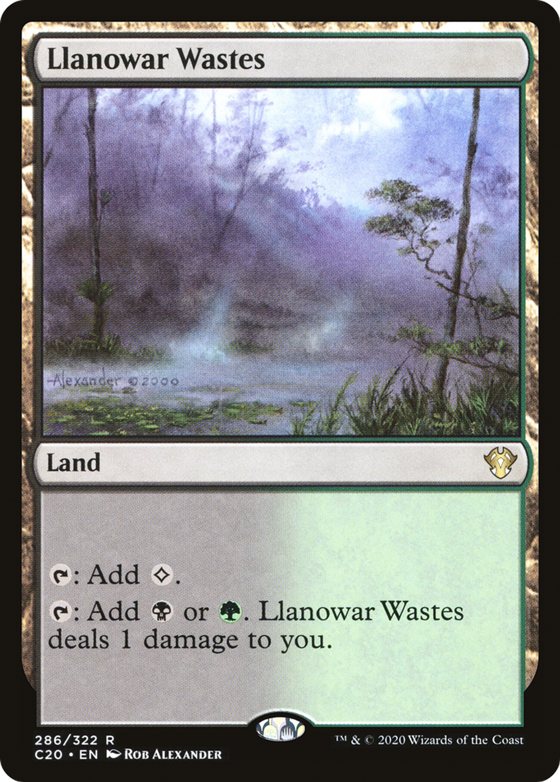 Llanowar Wastes — Commander 2020 — Magic: The Gathering