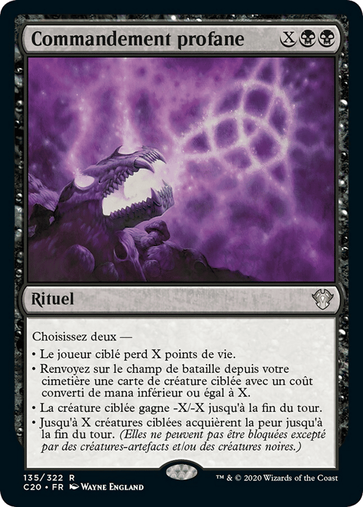 Commandement profane — Commander 2020 — Magic: The Gathering