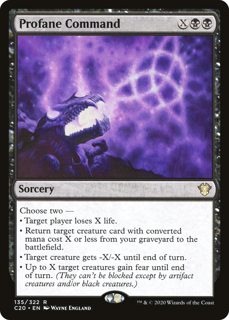Profane Command — Commander 2020 — Magic: The Gathering