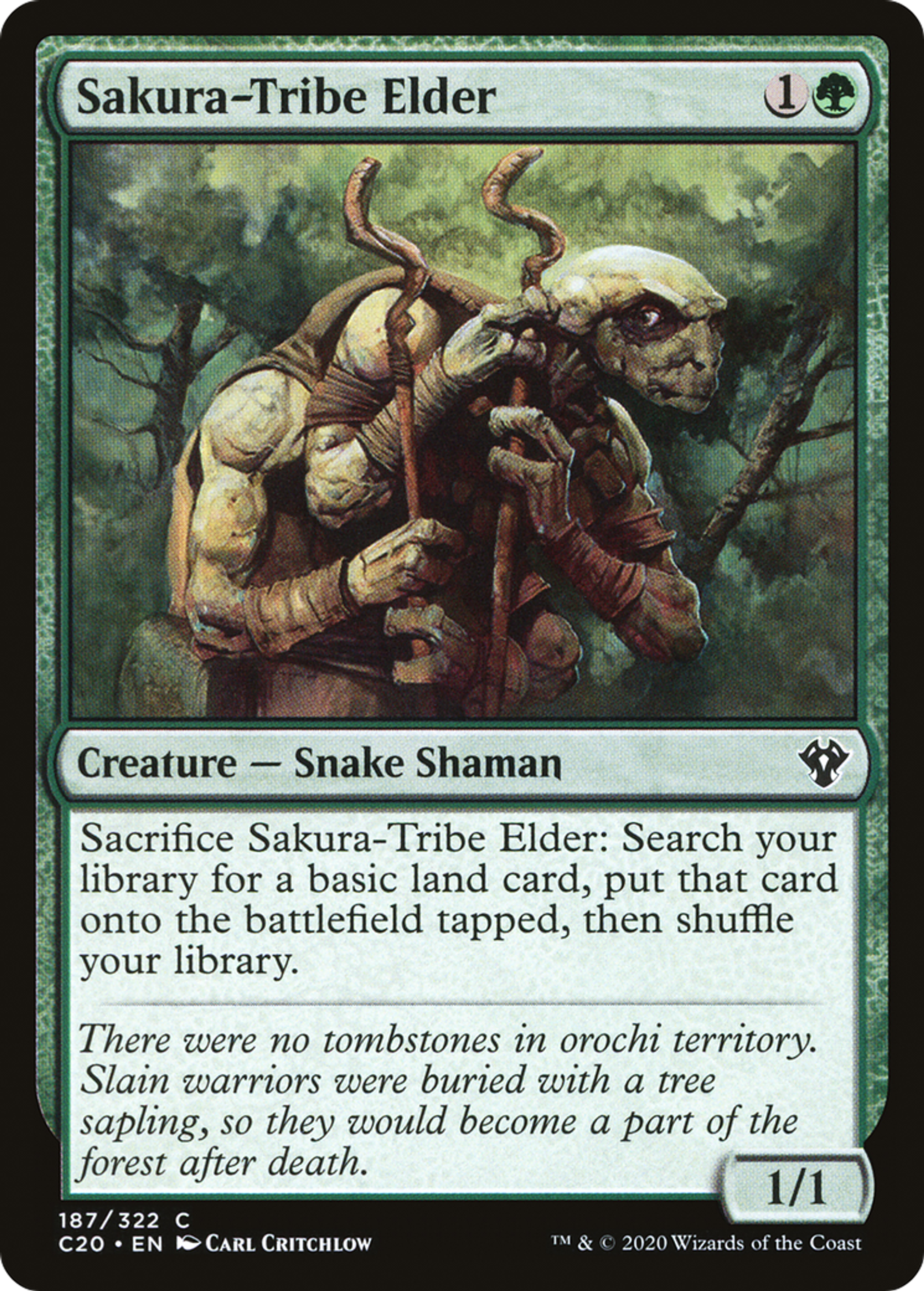 Sakura-Tribe Elder — Commander 2020 — Magic: The Gathering