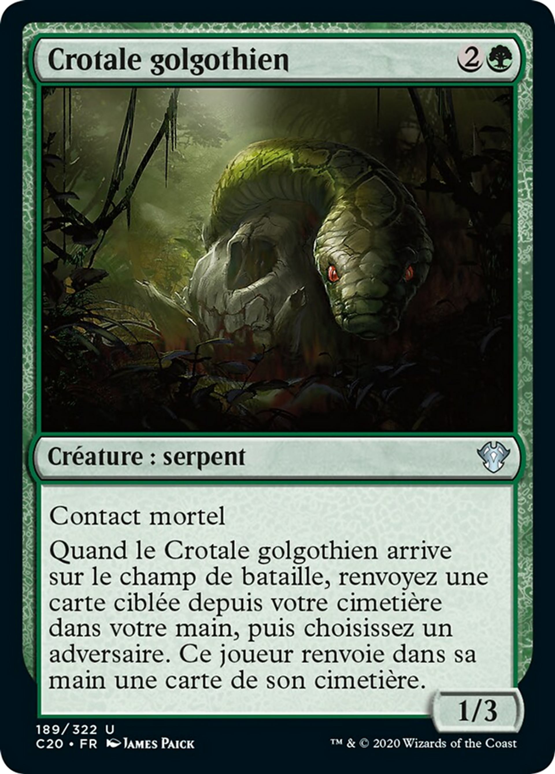 Crotale golgothien — Commander 2020 — Magic: The Gathering