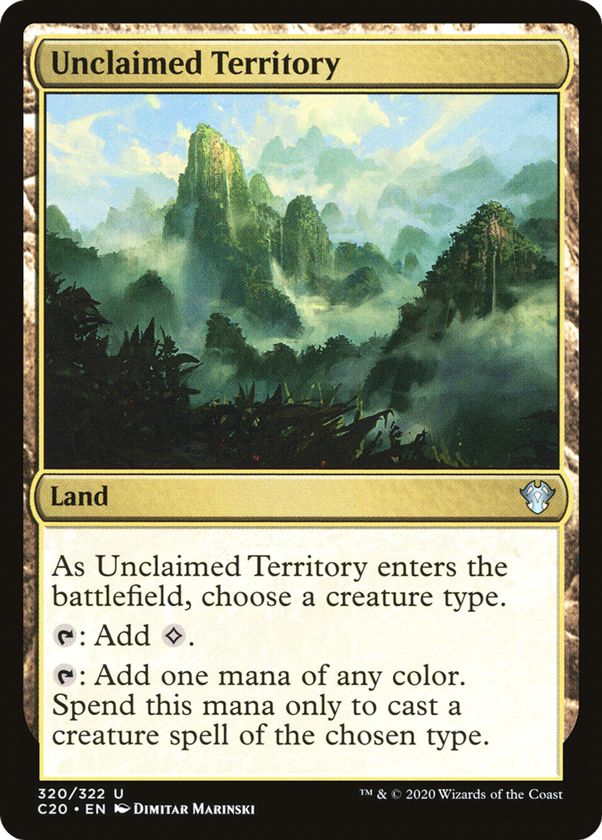 Unclaimed Territory — Commander 2020 — Magic: The Gathering